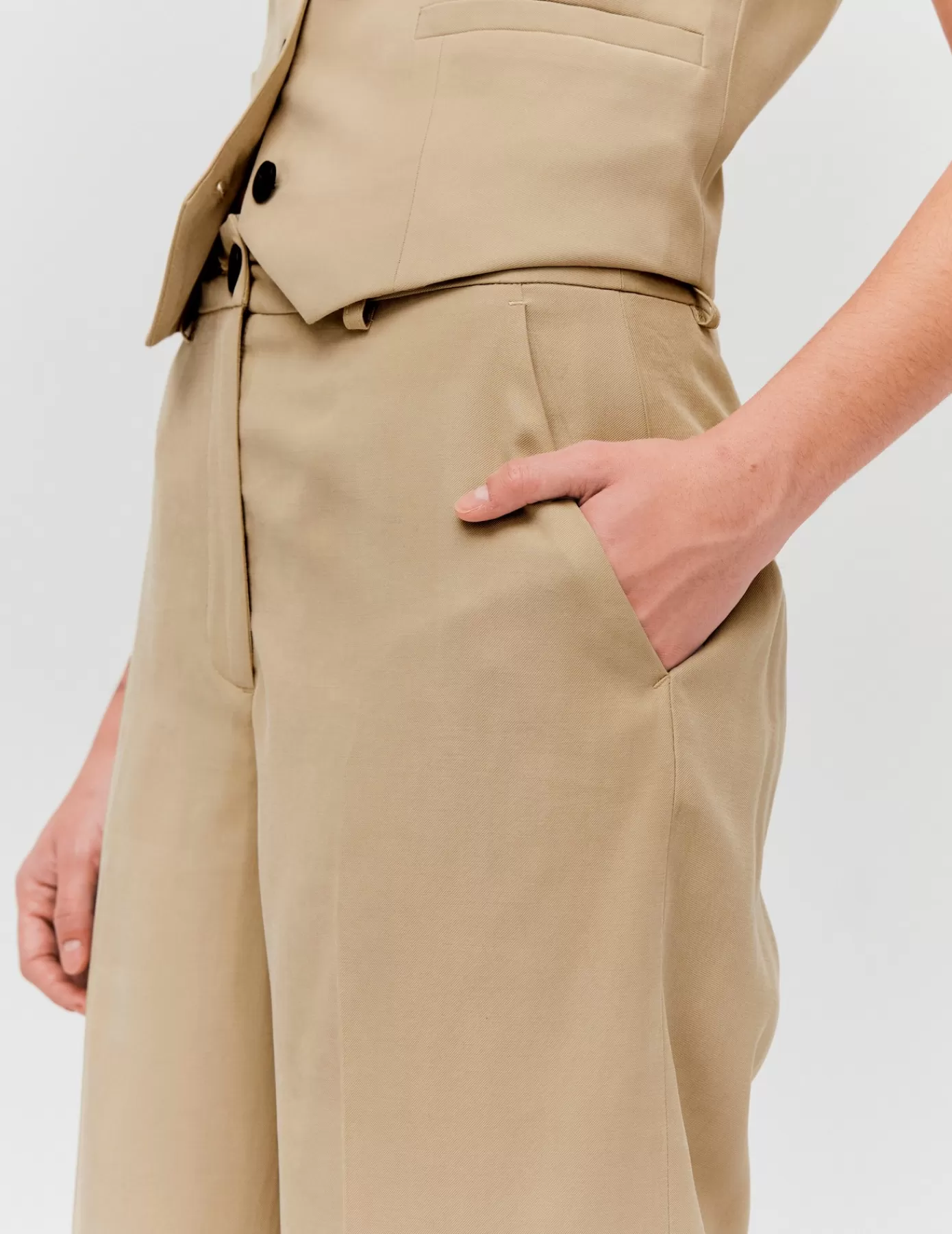 New BZB Pantalon tailleur droit brown