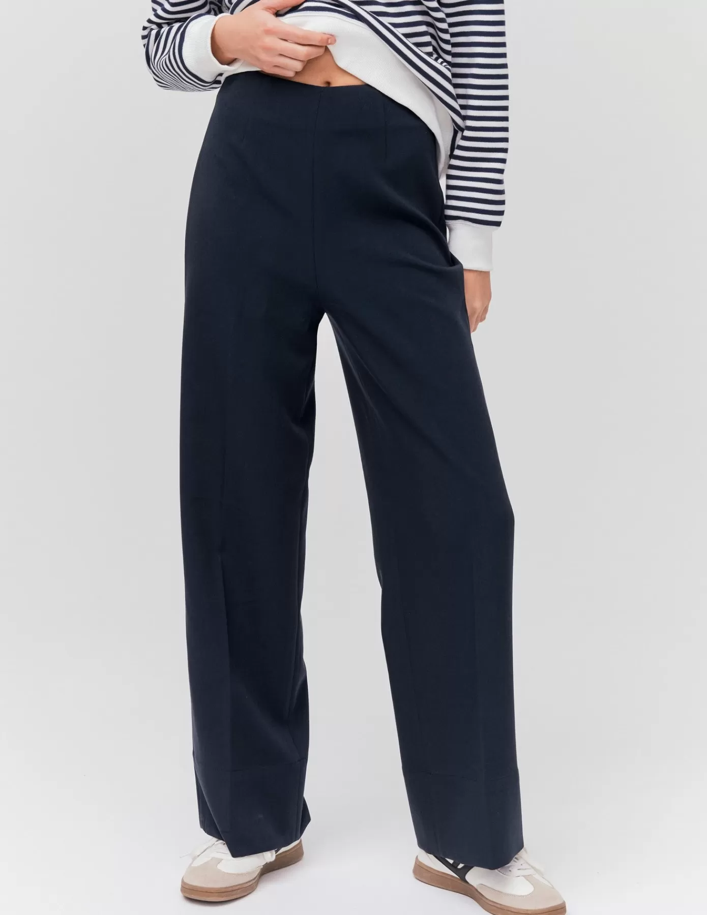 Fashion BZB Pantalon tailleur droit Bleufoncé