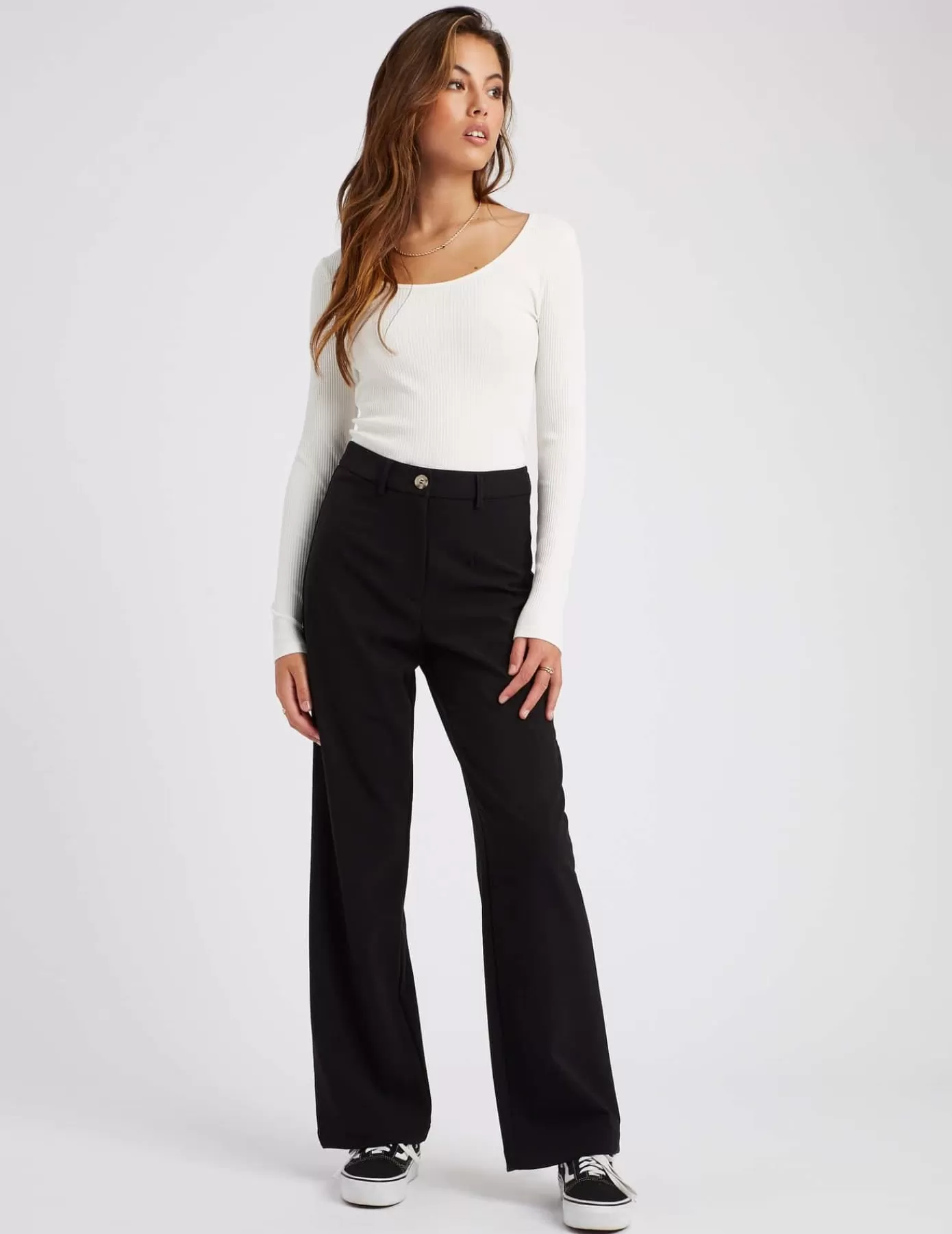 Fashion BZB Pantalon tailleur polyester recyclé Noir