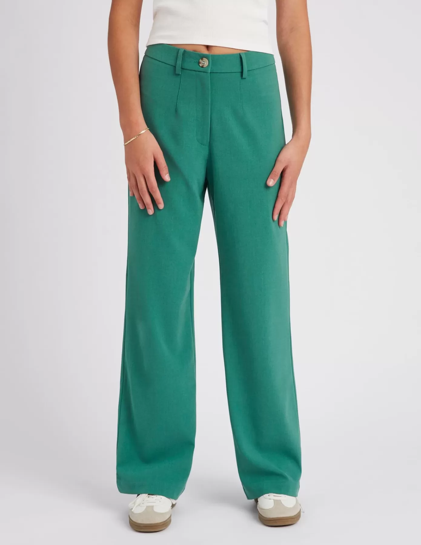 Flash Sale BZB Pantalon tailleur polyester recyclé Vert