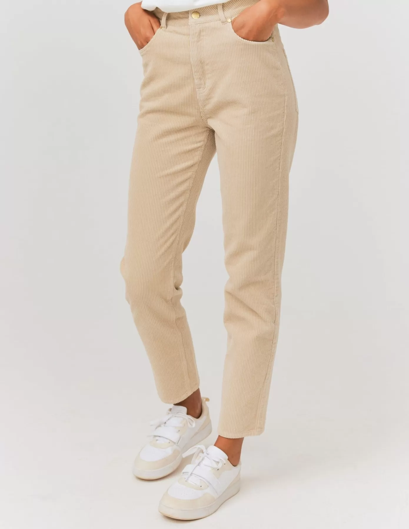 Cheap BZB Pantalon velours mom Beige