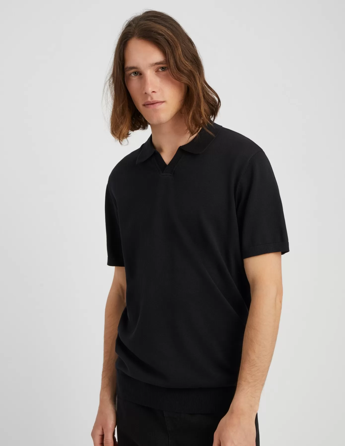 Fashion BZB Polo maille Noir