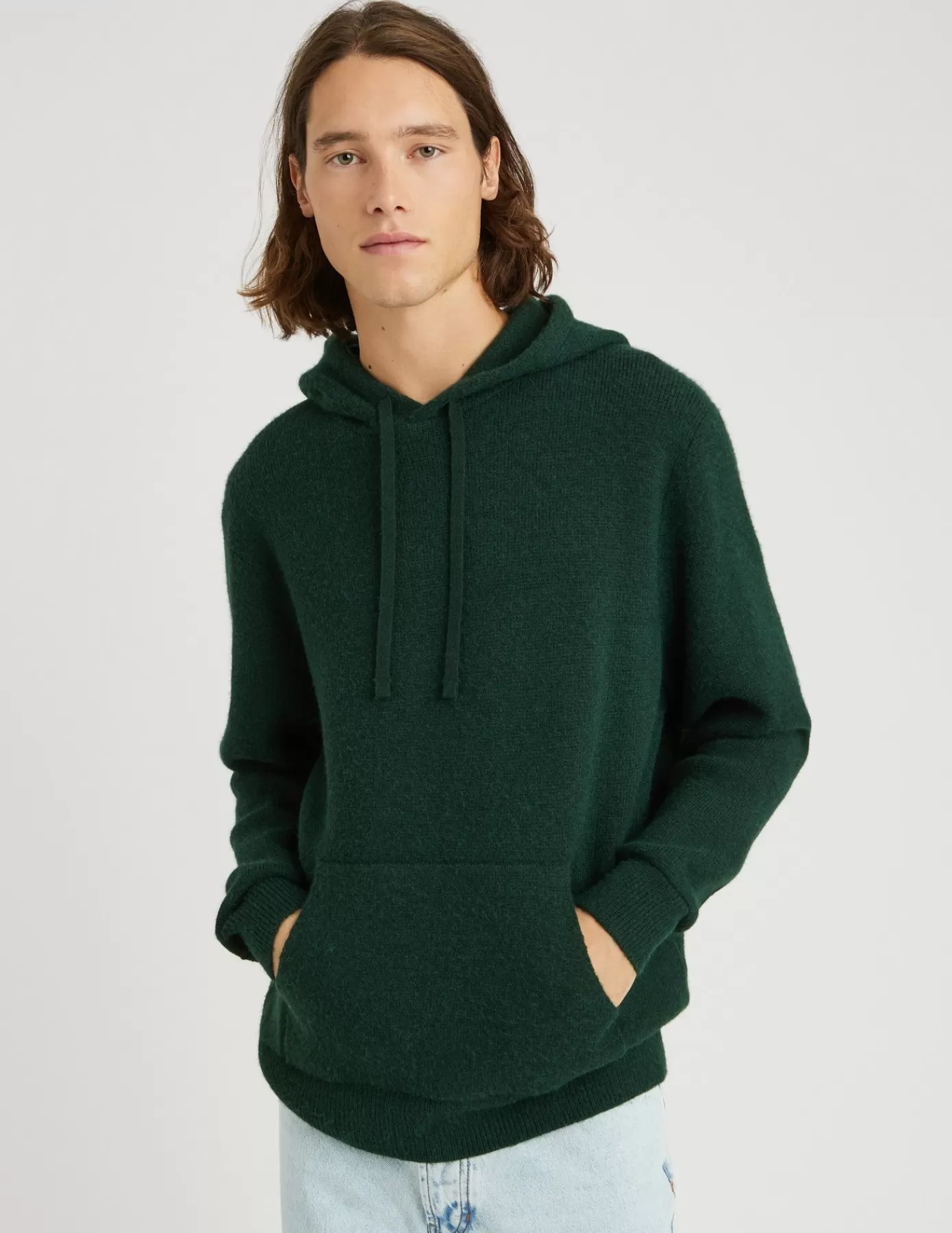 Cheap BZB Pull capuche Vert