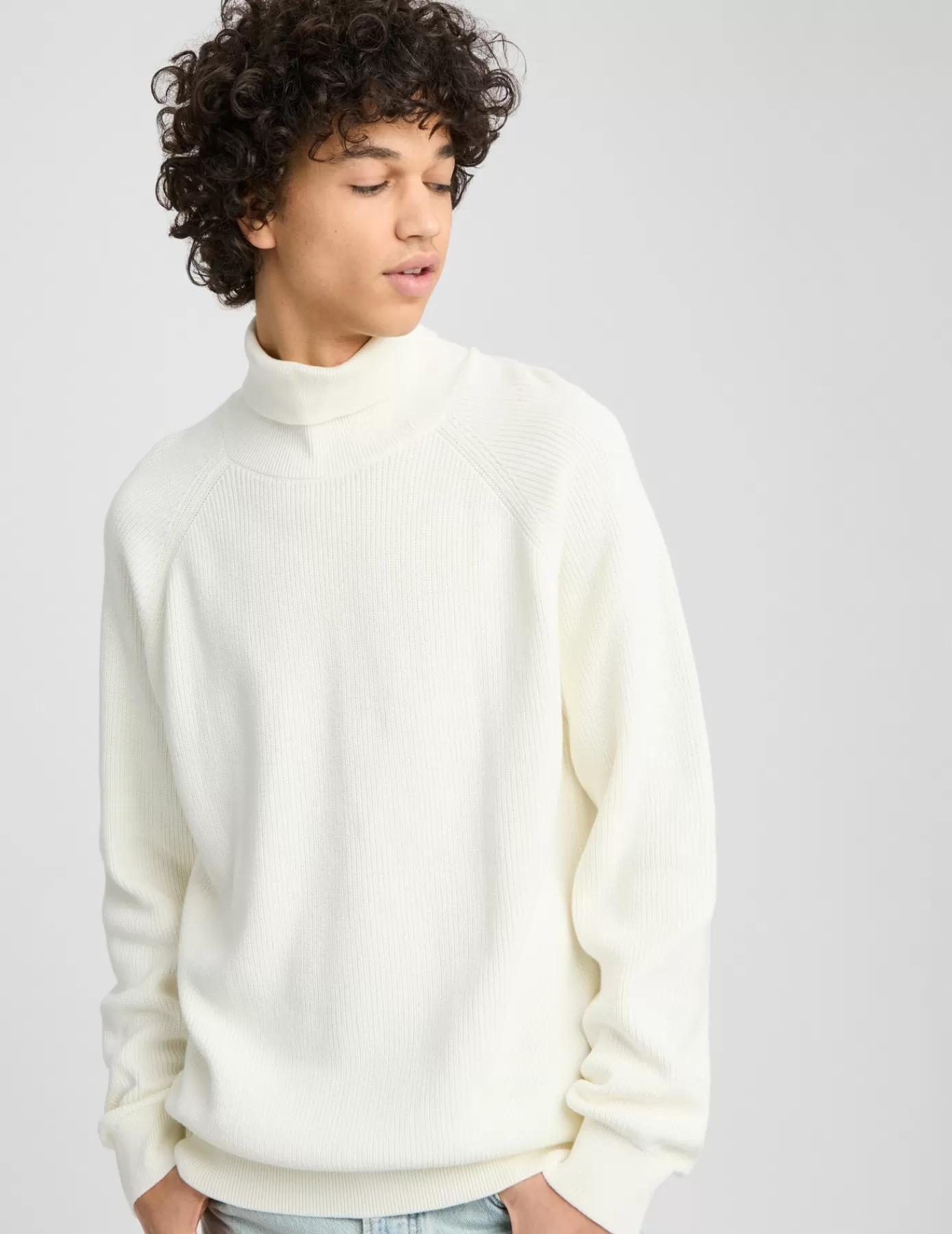 Flash Sale BZB Pull col roulé Blancécru