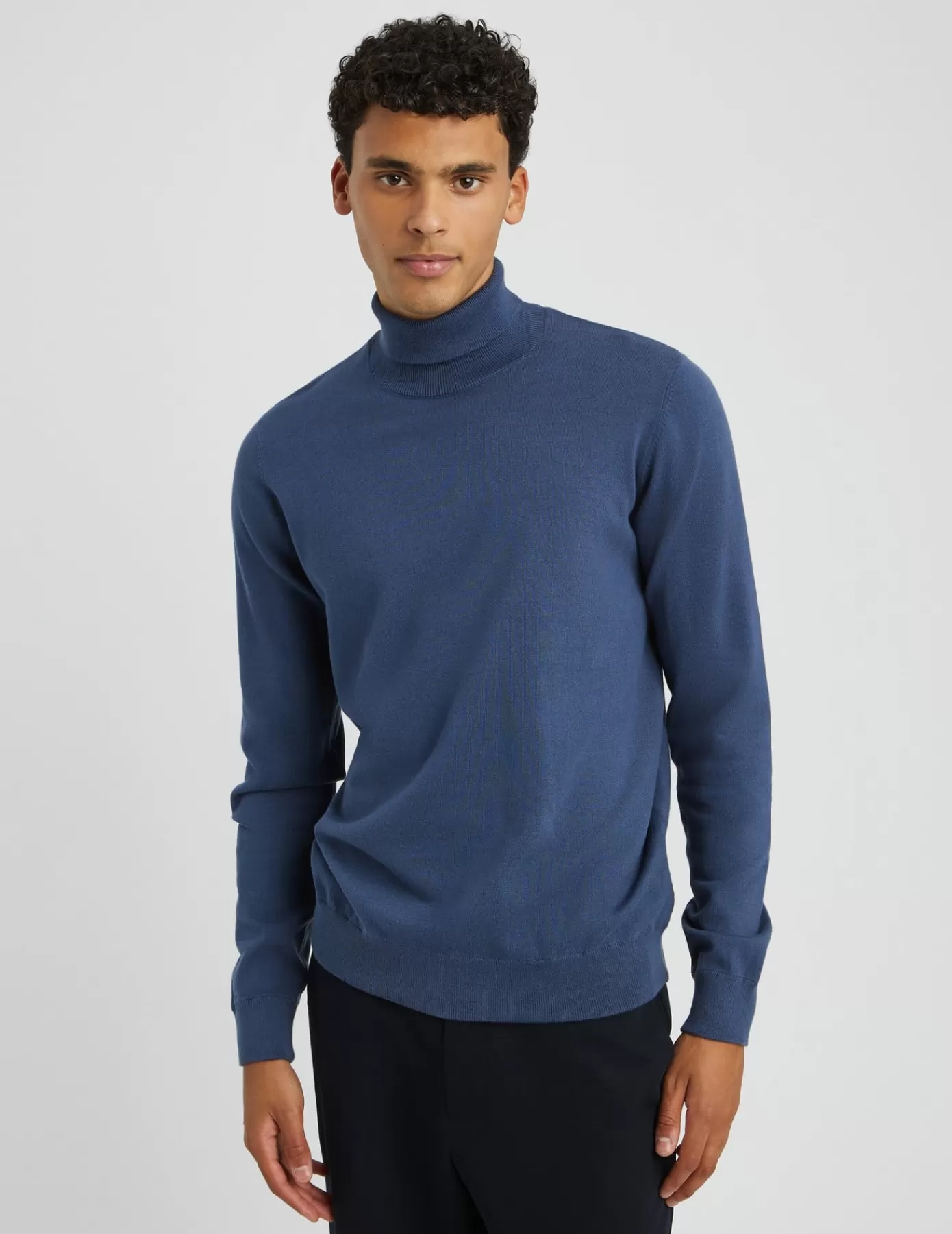 Clearance BZB Pull col roulé BleuMarine