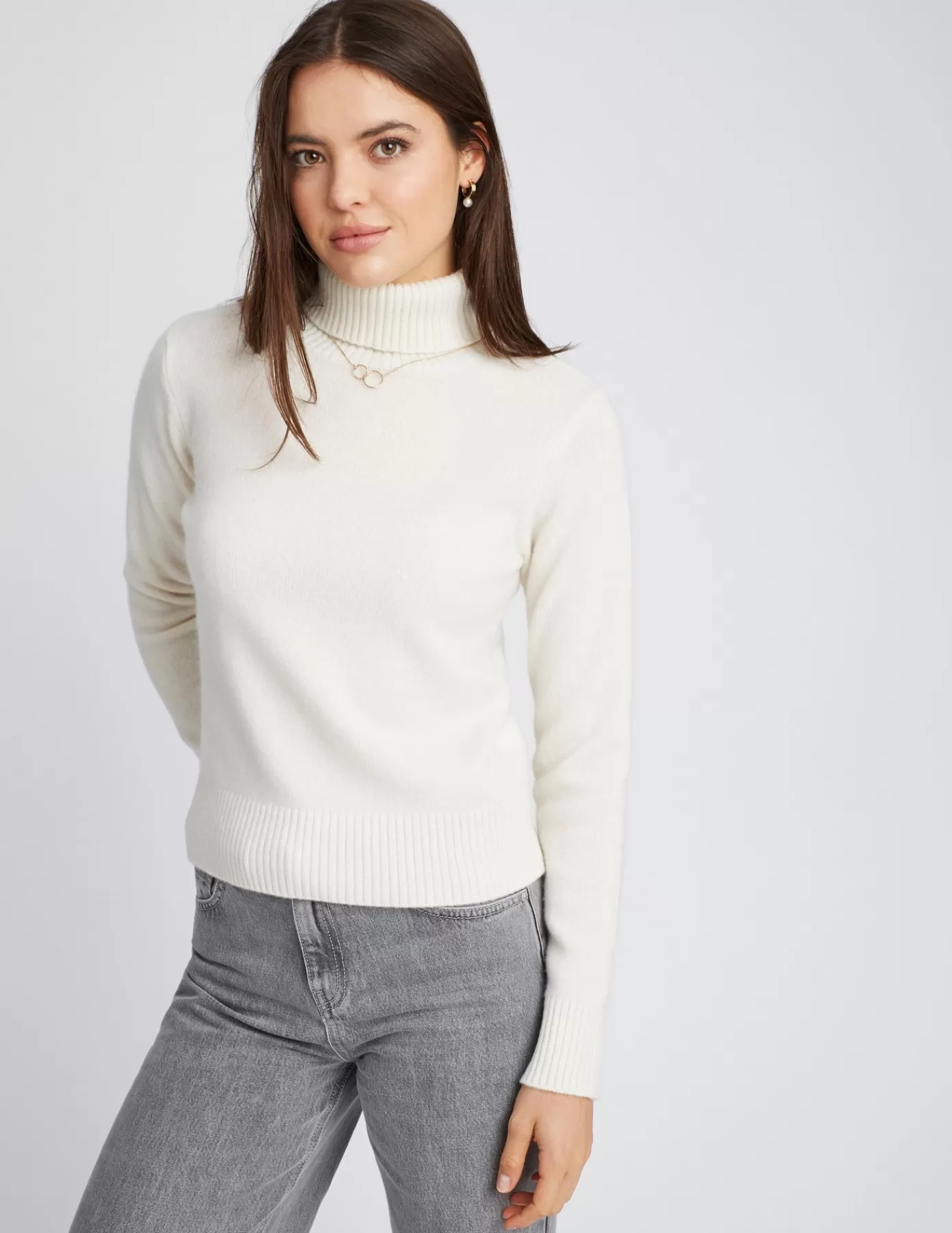 Shop BZB Pull col roulé Blancécru