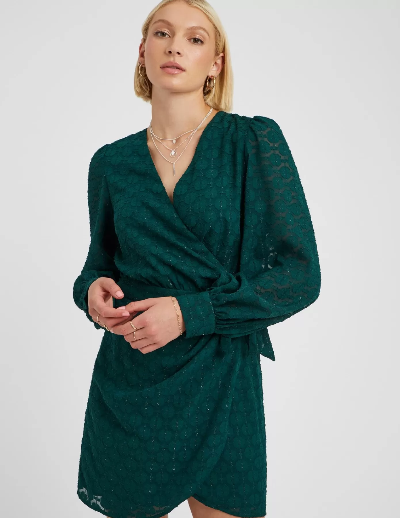 Discount BZB Robe courte portefeuille Vert