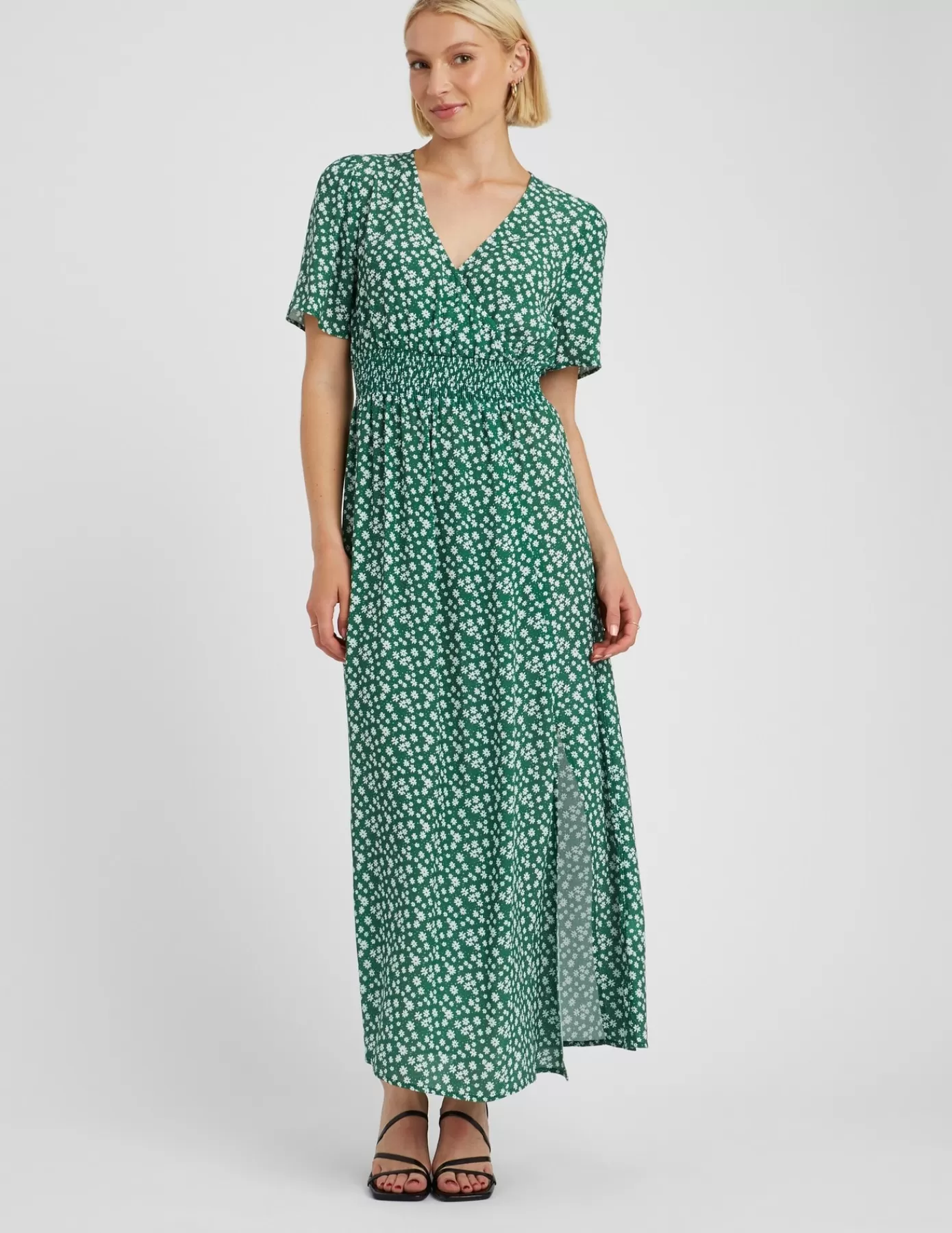 Sale BZB Robe longue imprimée Vert