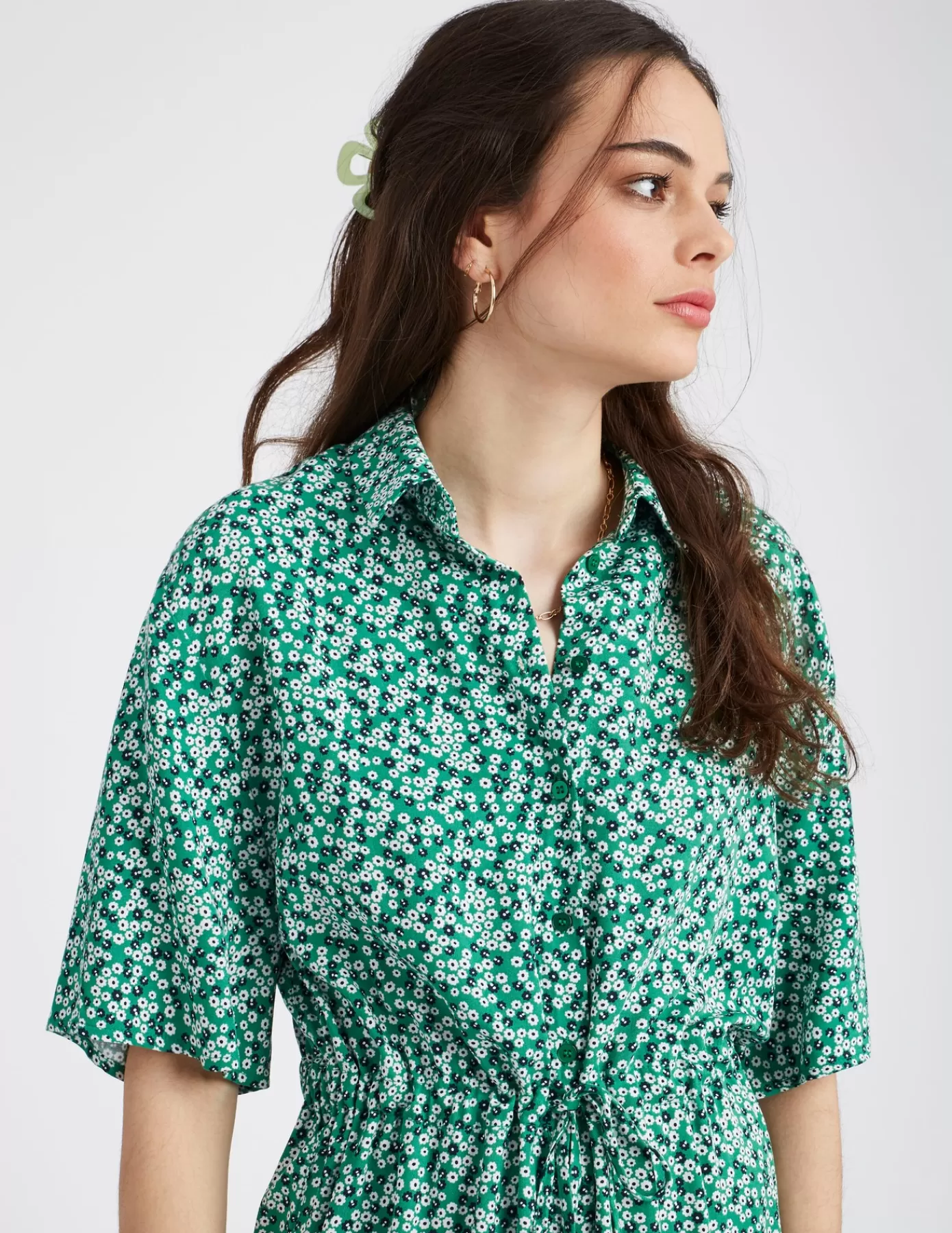 Cheap BZB Robe longue imprimée Vert