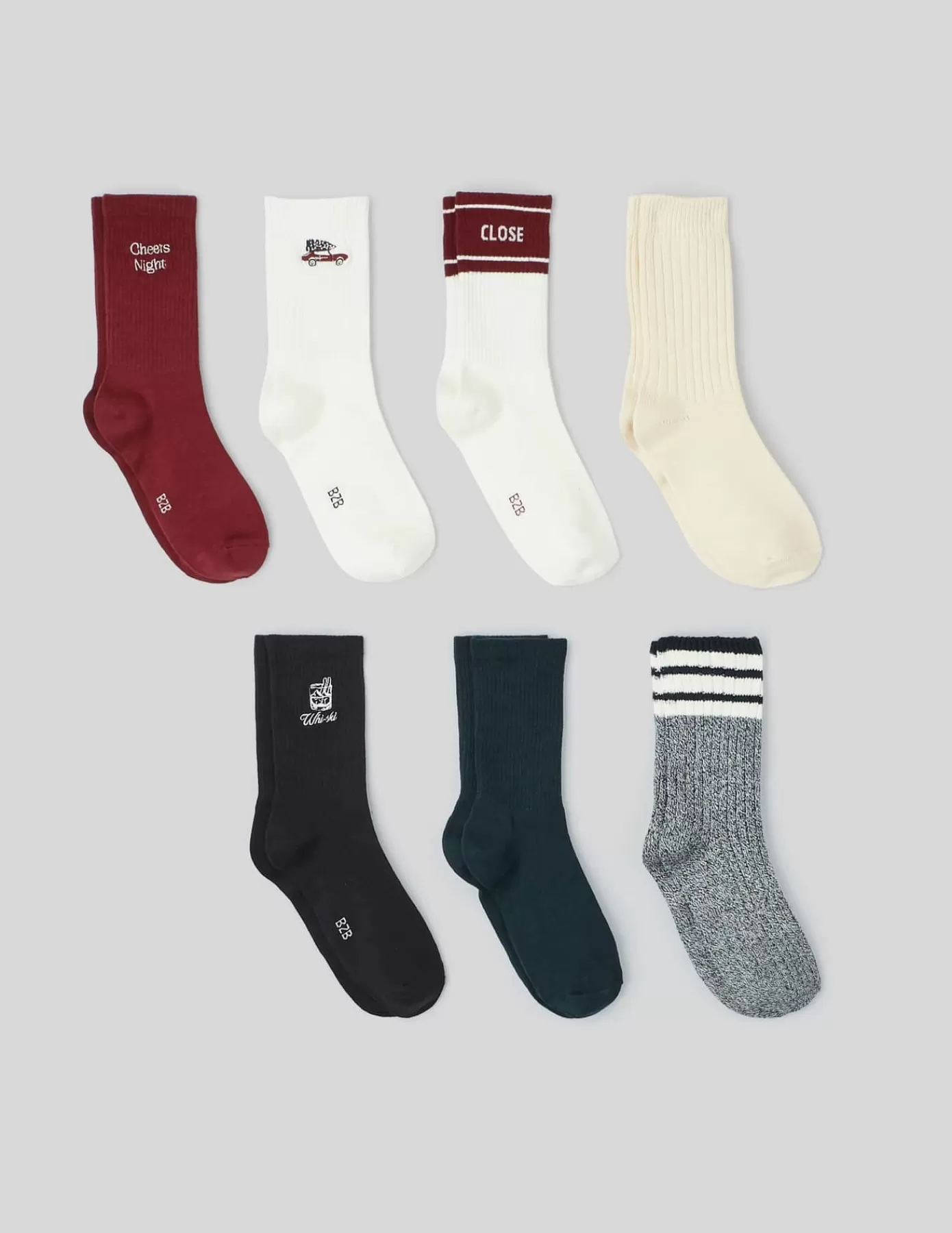 Best BZB Semainier 7 paires de chaussettes Noël Multicolore