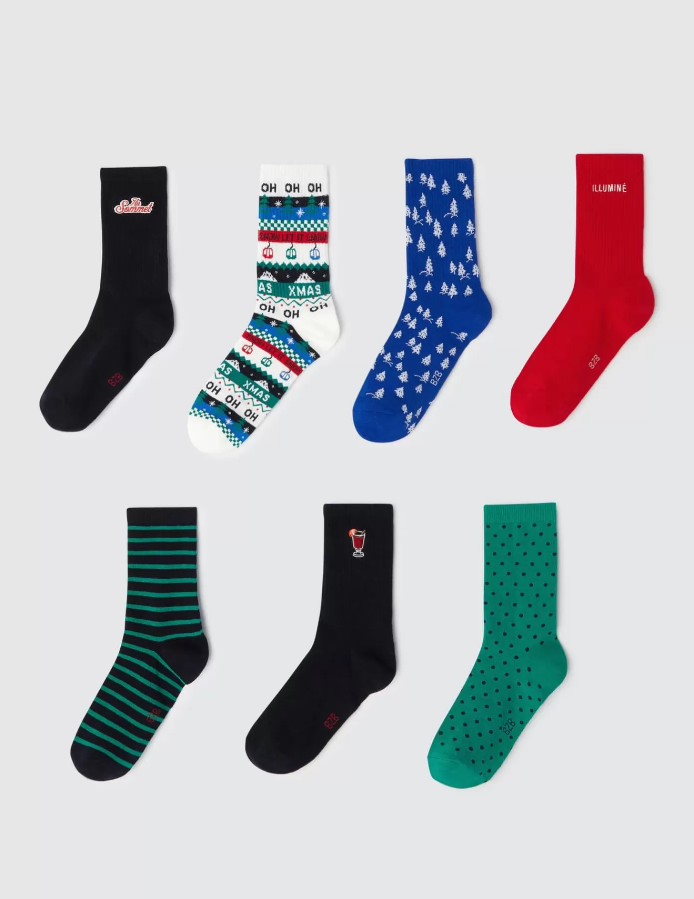 Online BZB Semainier cadeau chaussettes Noel Multicolore