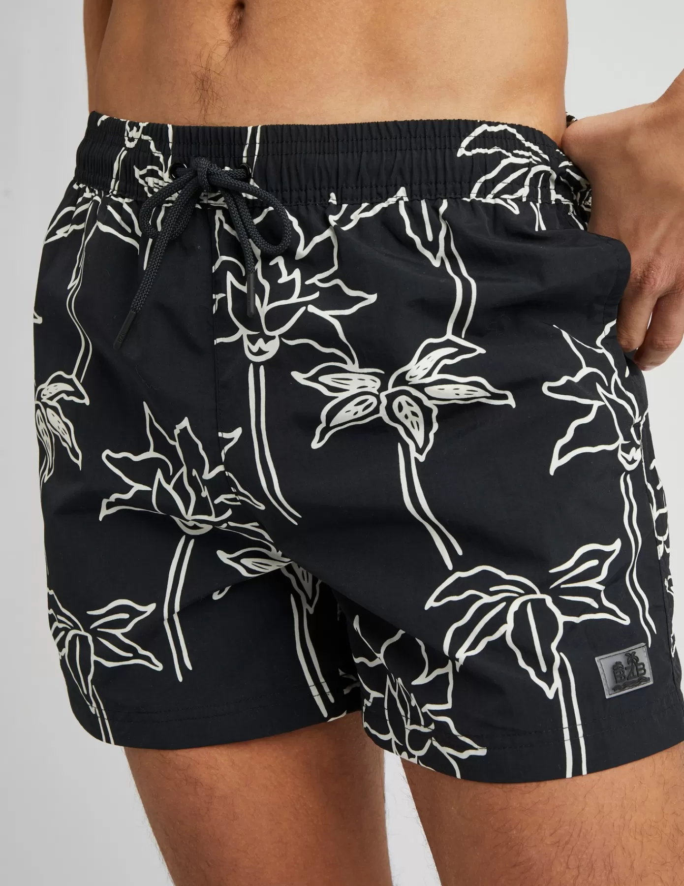 Best Sale BZB Short de bain imprimé Noir