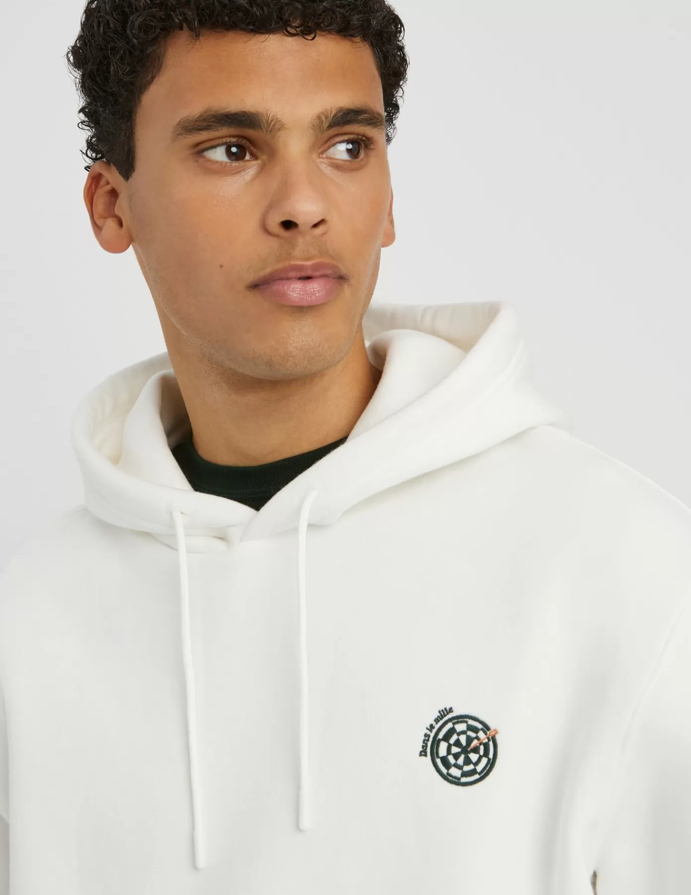 Fashion BZB Sweat à capuche brodé Blancécru