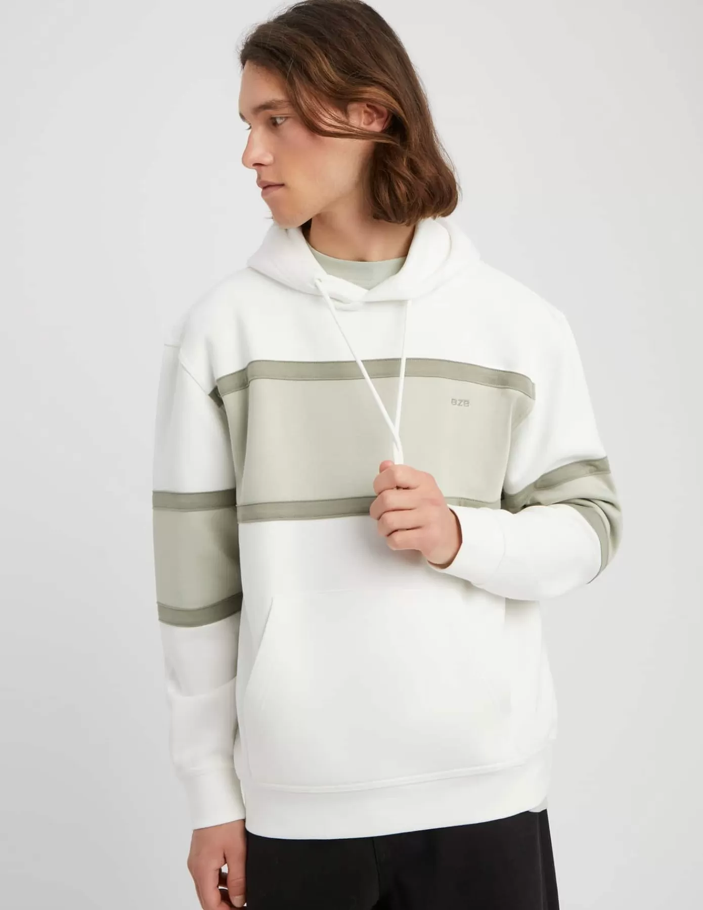 Cheap BZB Sweat à capuche colorblock Vertclair