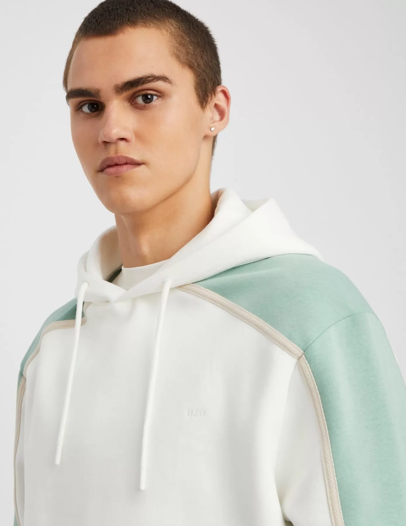 Store BZB Sweat à capuche colorblock Vertd'eau