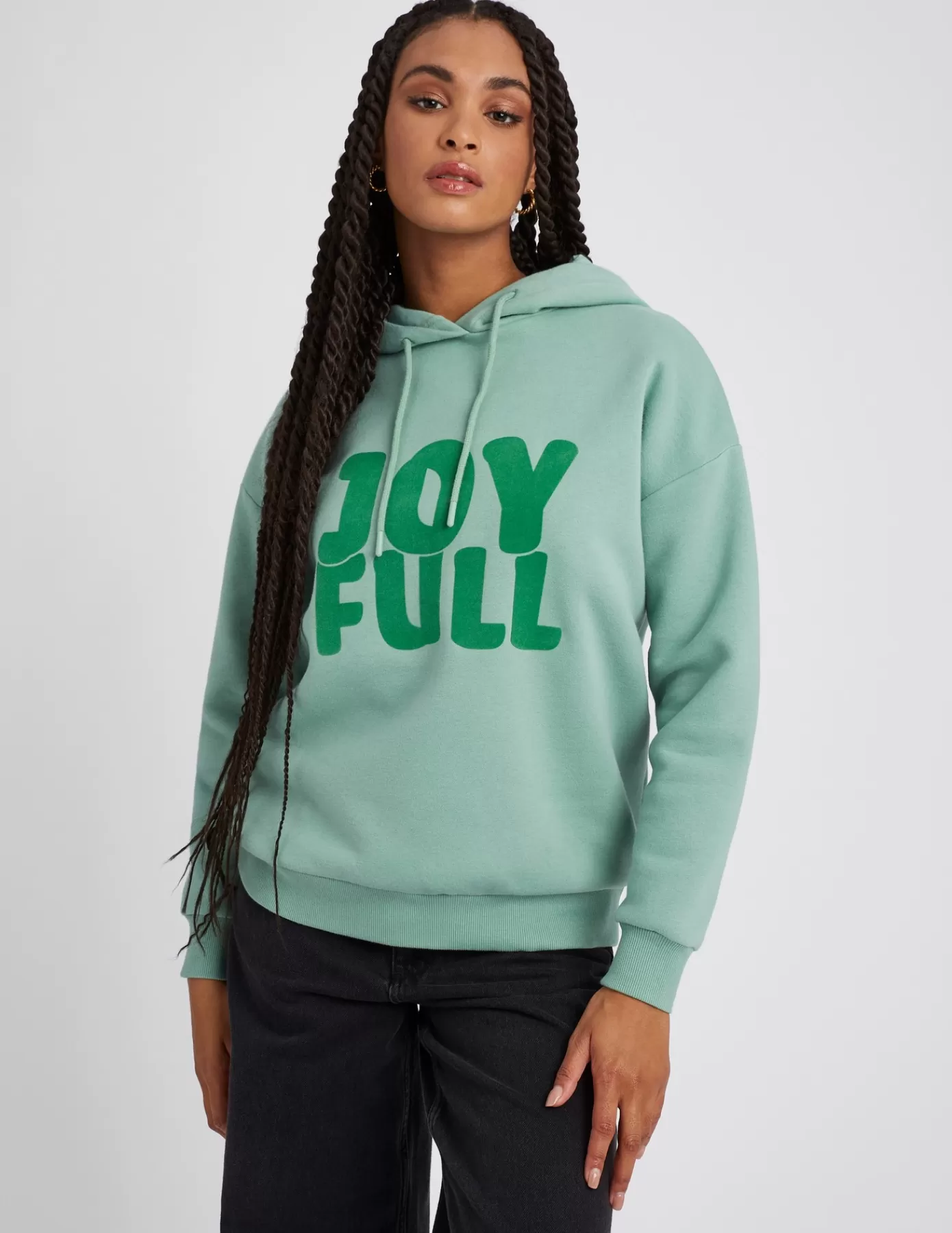 Flash Sale BZB Sweat à capuche imprimé Vertd'eau