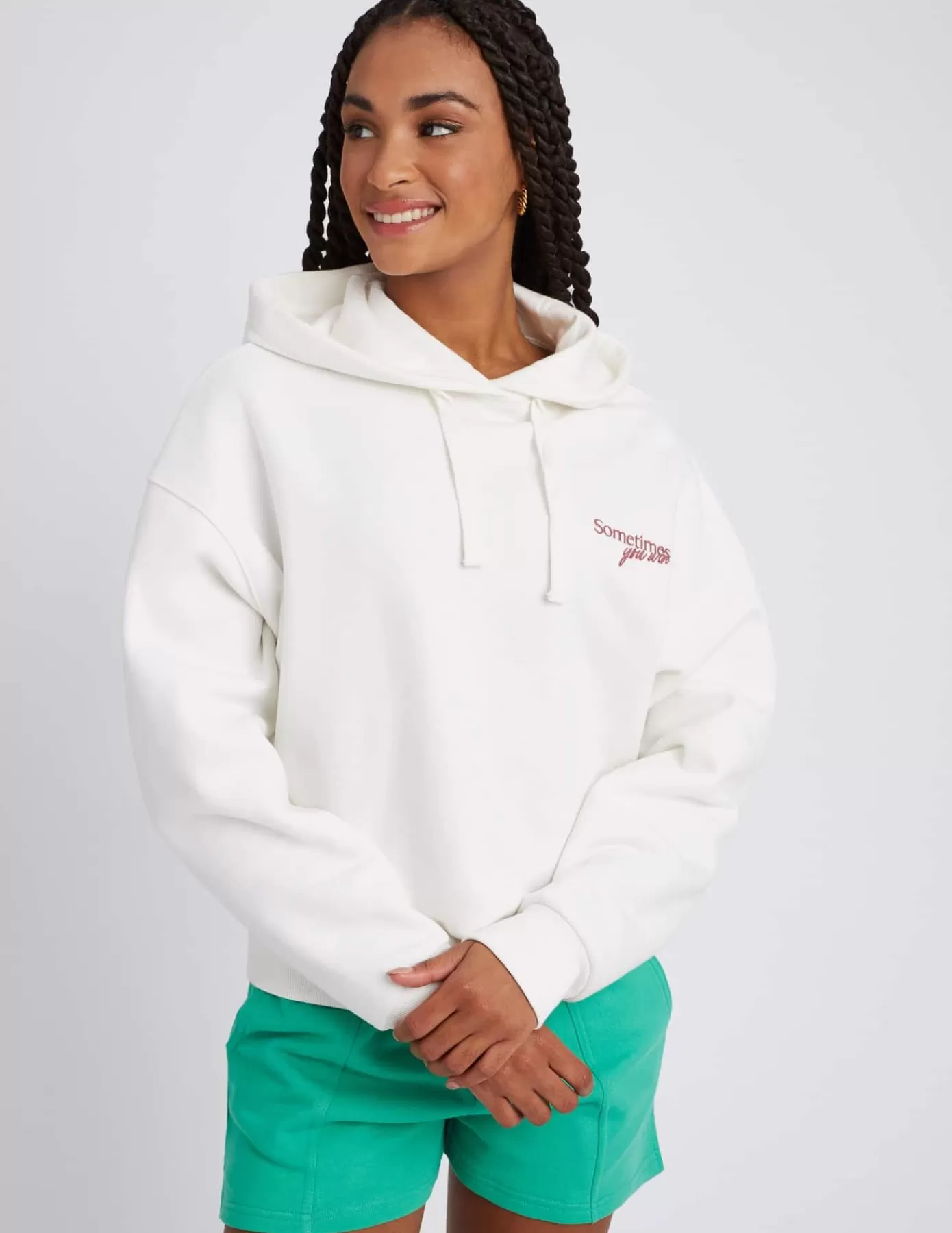 Best Sale BZB Sweat à capuche imprimé Blancécru