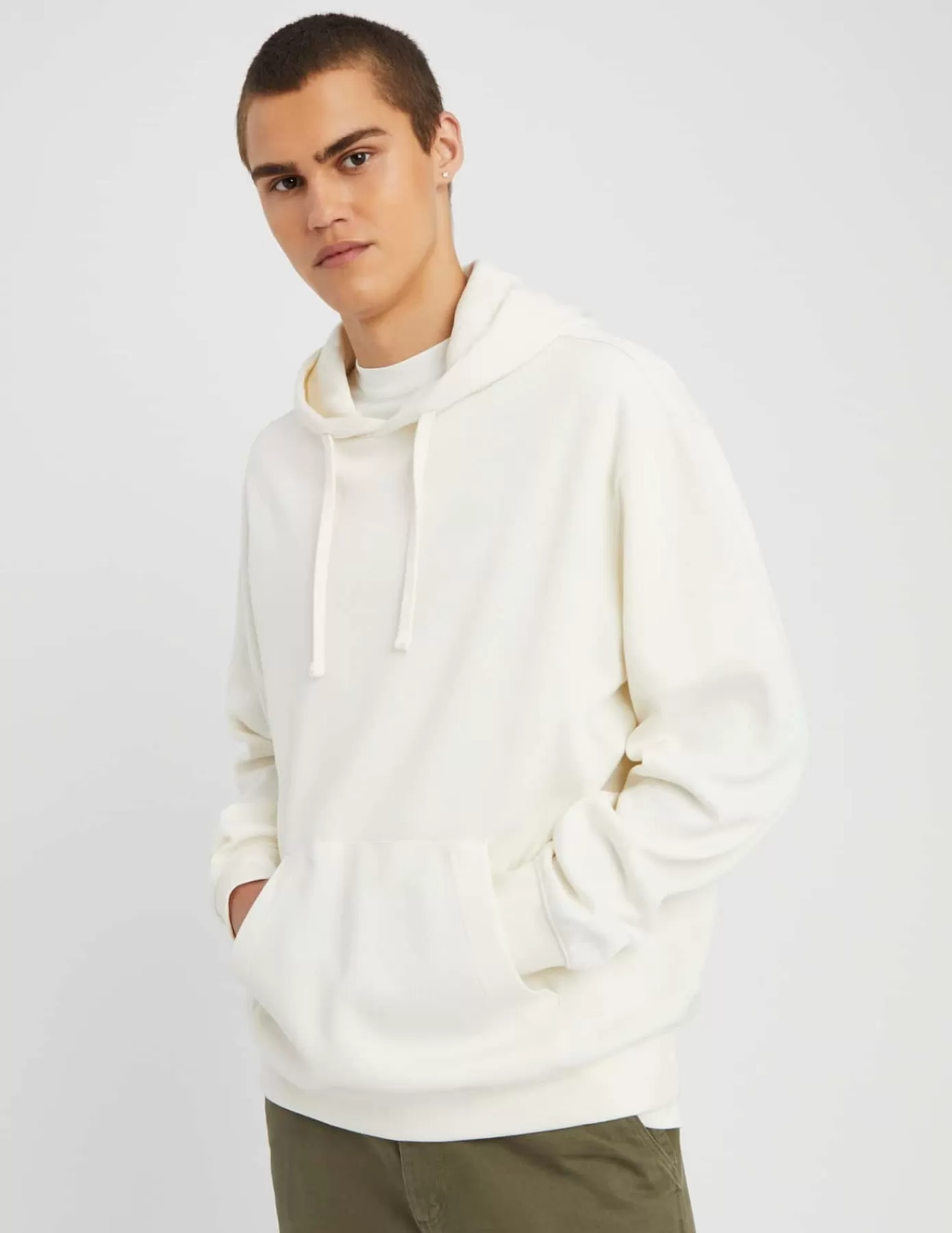 Online BZB Sweat à capuche matière fantaisie Blancécru