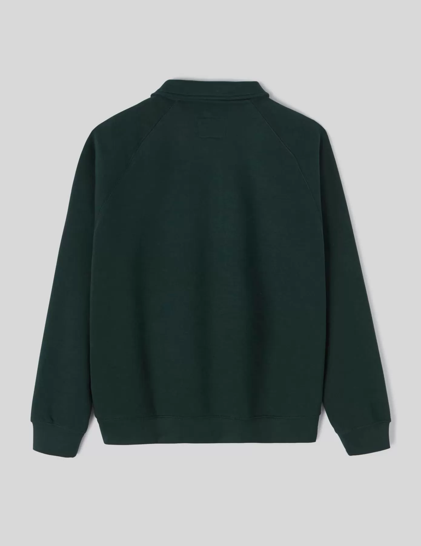 Shop BZB Sweat col polo zippé Vert