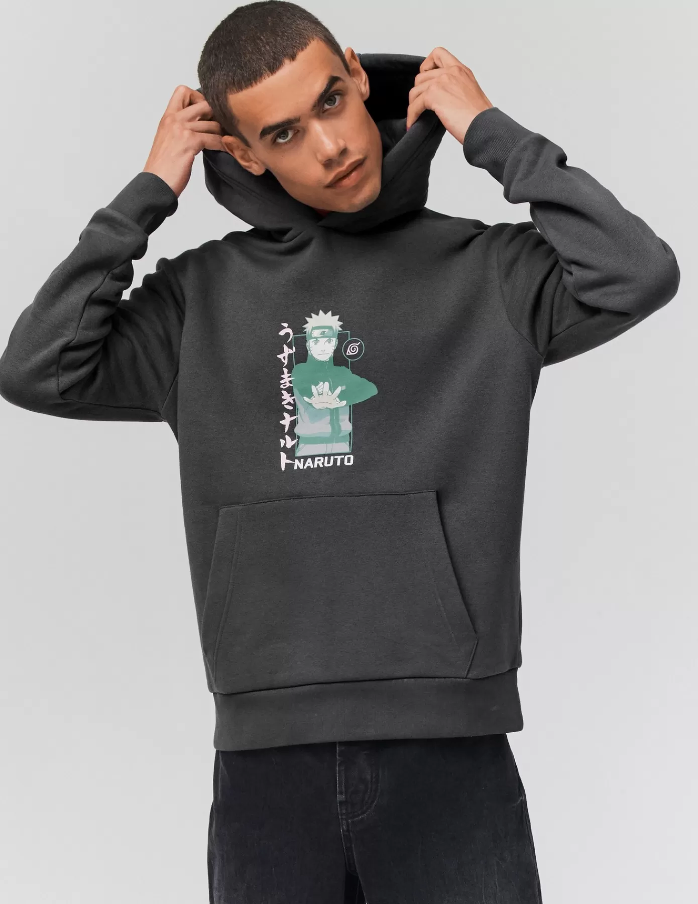 Cheap BZB Sweat "Naruto" Grisfoncé