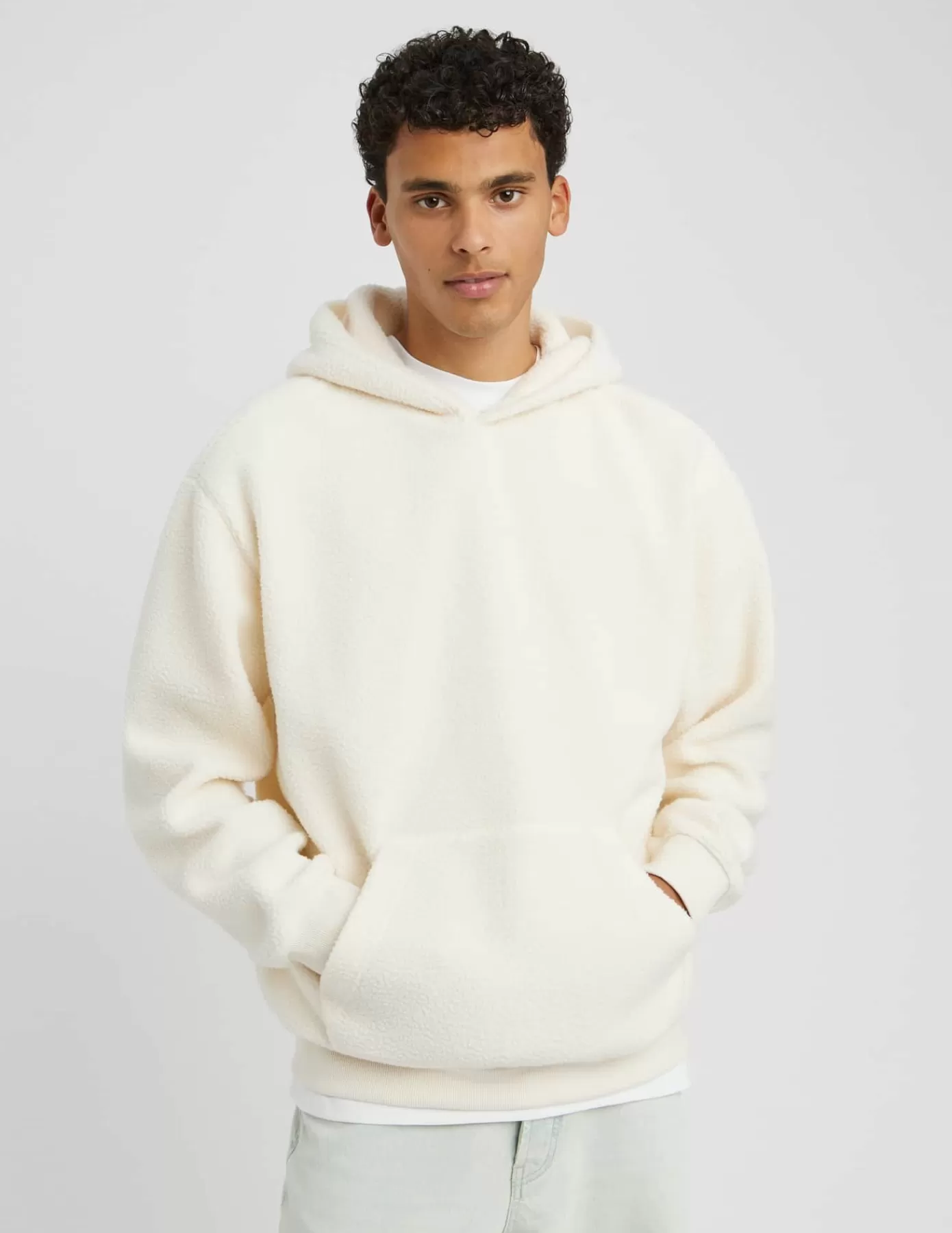 Flash Sale BZB Sweat sherpa à capuche Naturel