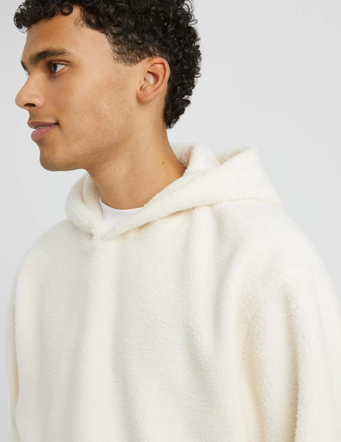 Flash Sale BZB Sweat sherpa à capuche Naturel