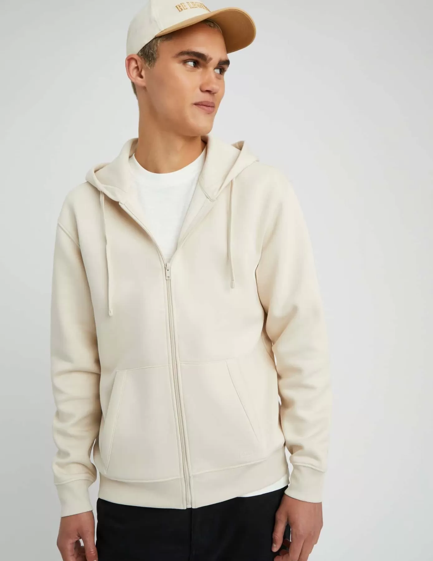 Hot BZB Sweat zippé à capuche Blanccassé