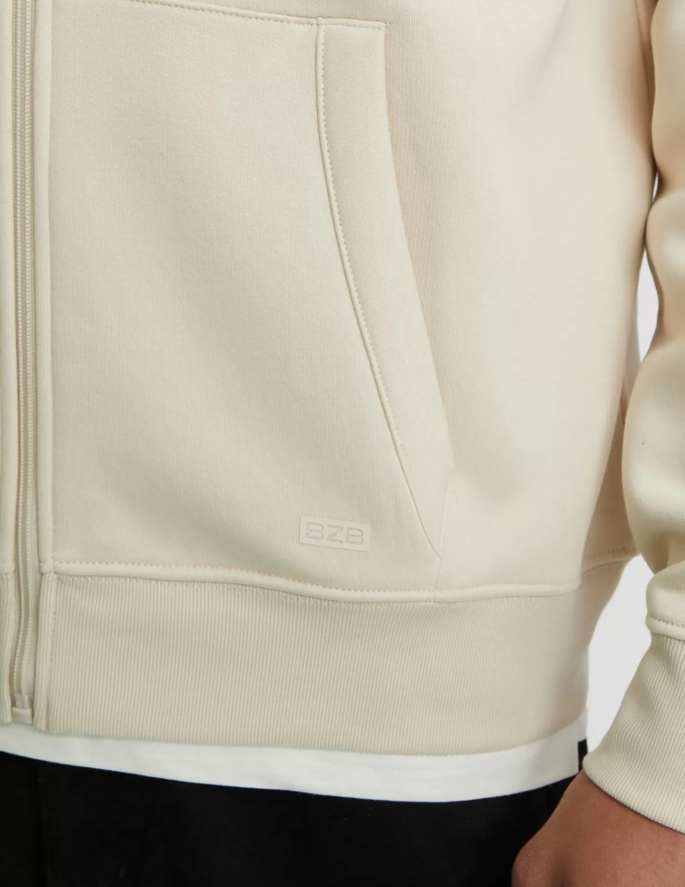 Hot BZB Sweat zippé à capuche Blanccassé