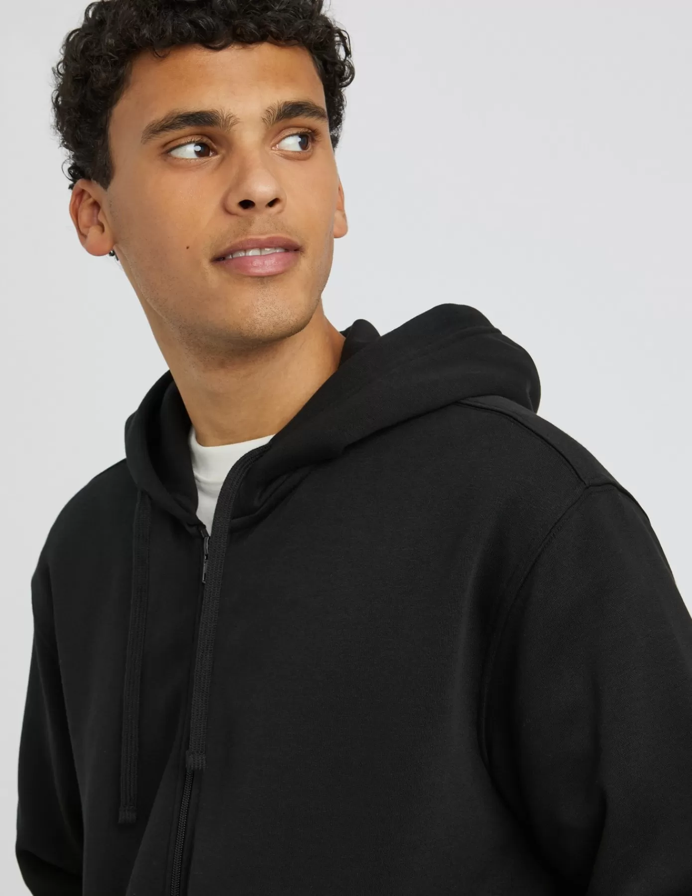 Cheap BZB Sweat zippé à capuche Noir