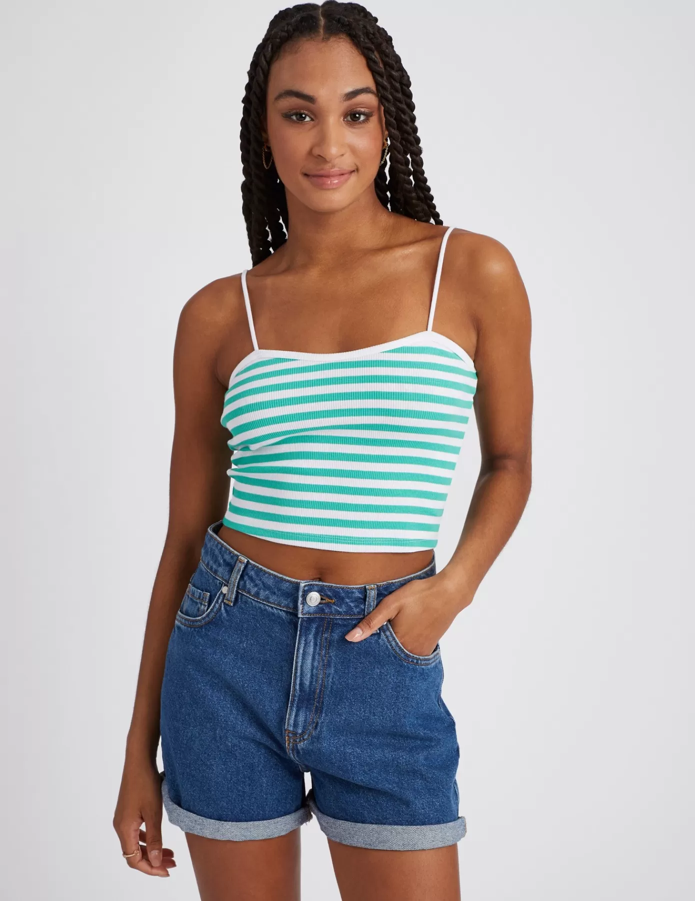 Online BZB Top bustier rayé Vert