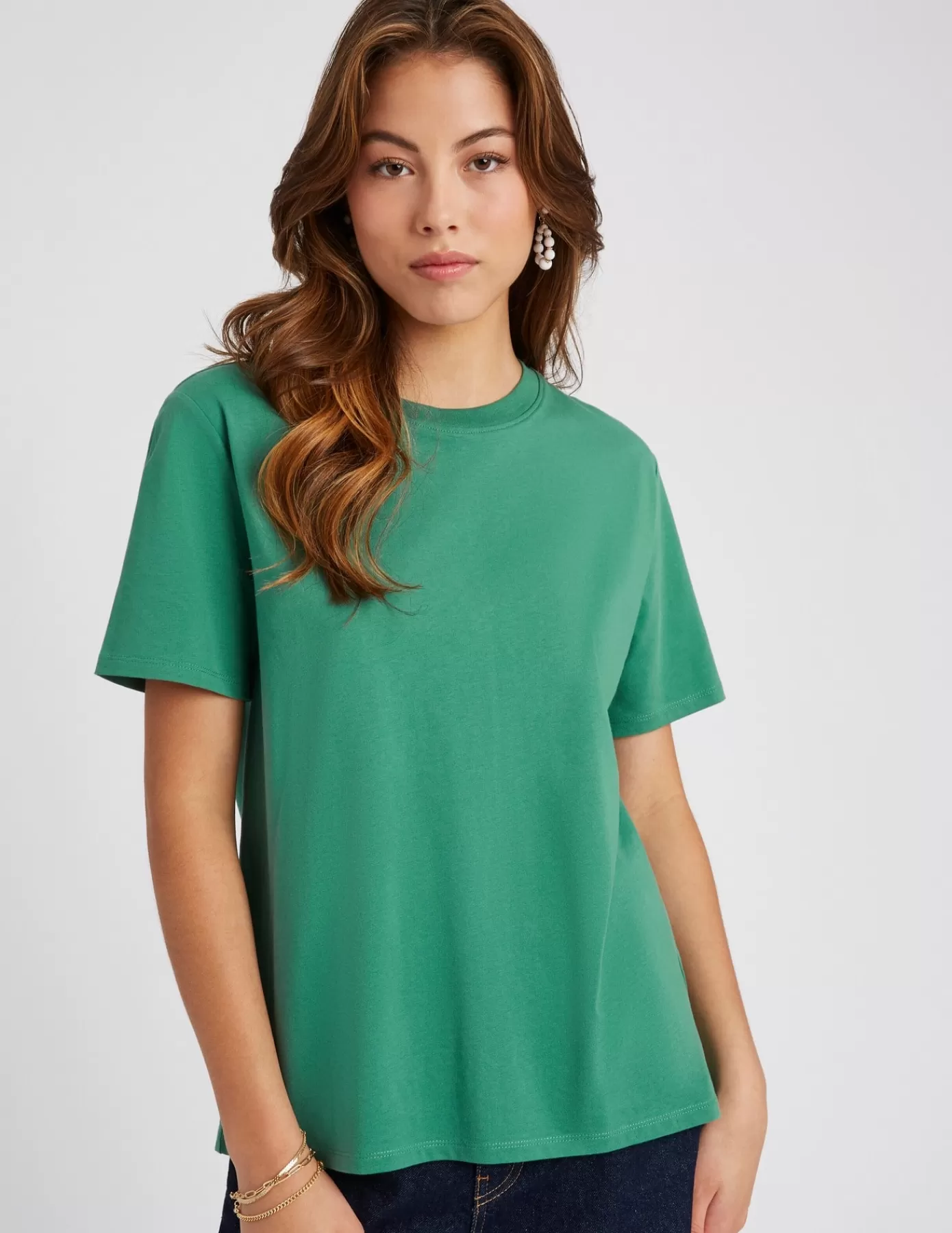 Cheap BZB T-shirt basique col rond Vert