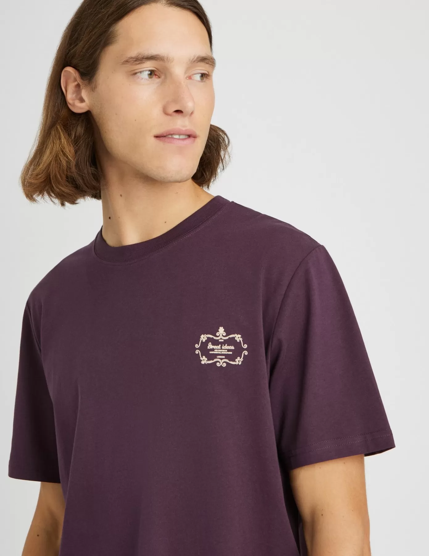 Shop BZB T-shirt brodé Violet