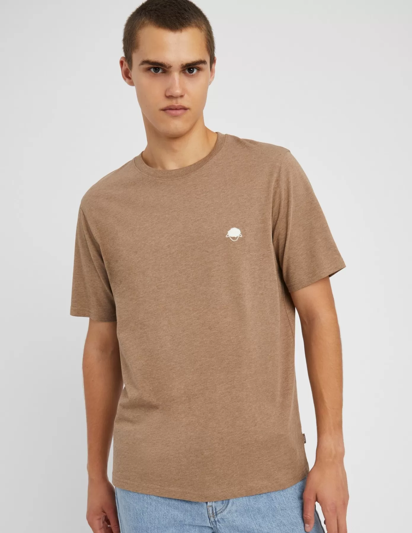 Hot BZB T-shirt brodé Marron