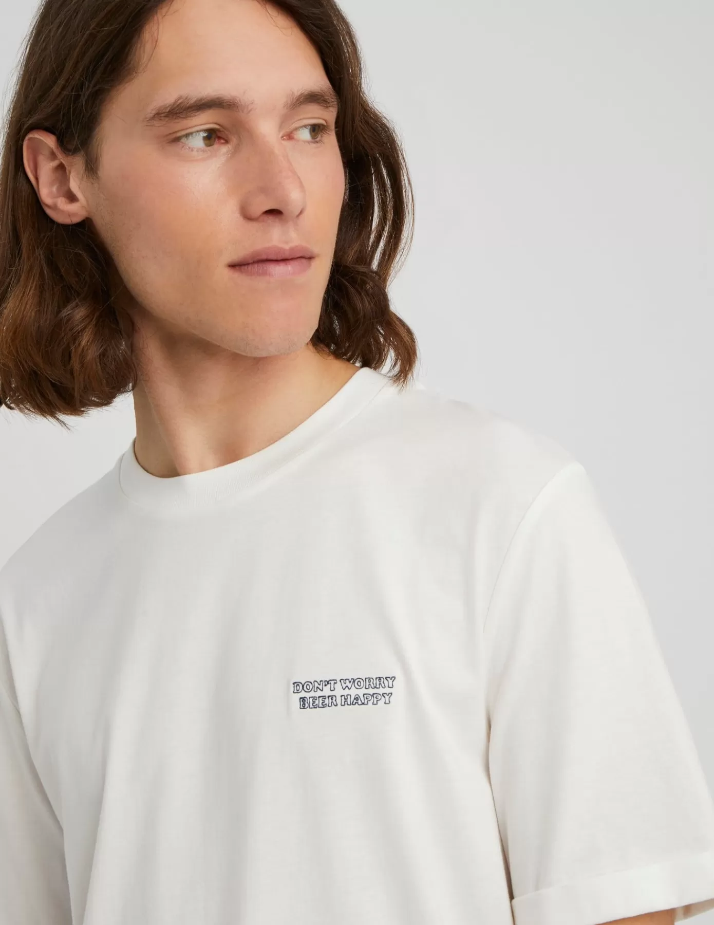 Cheap BZB T-shirt broderie apéro Blancécru