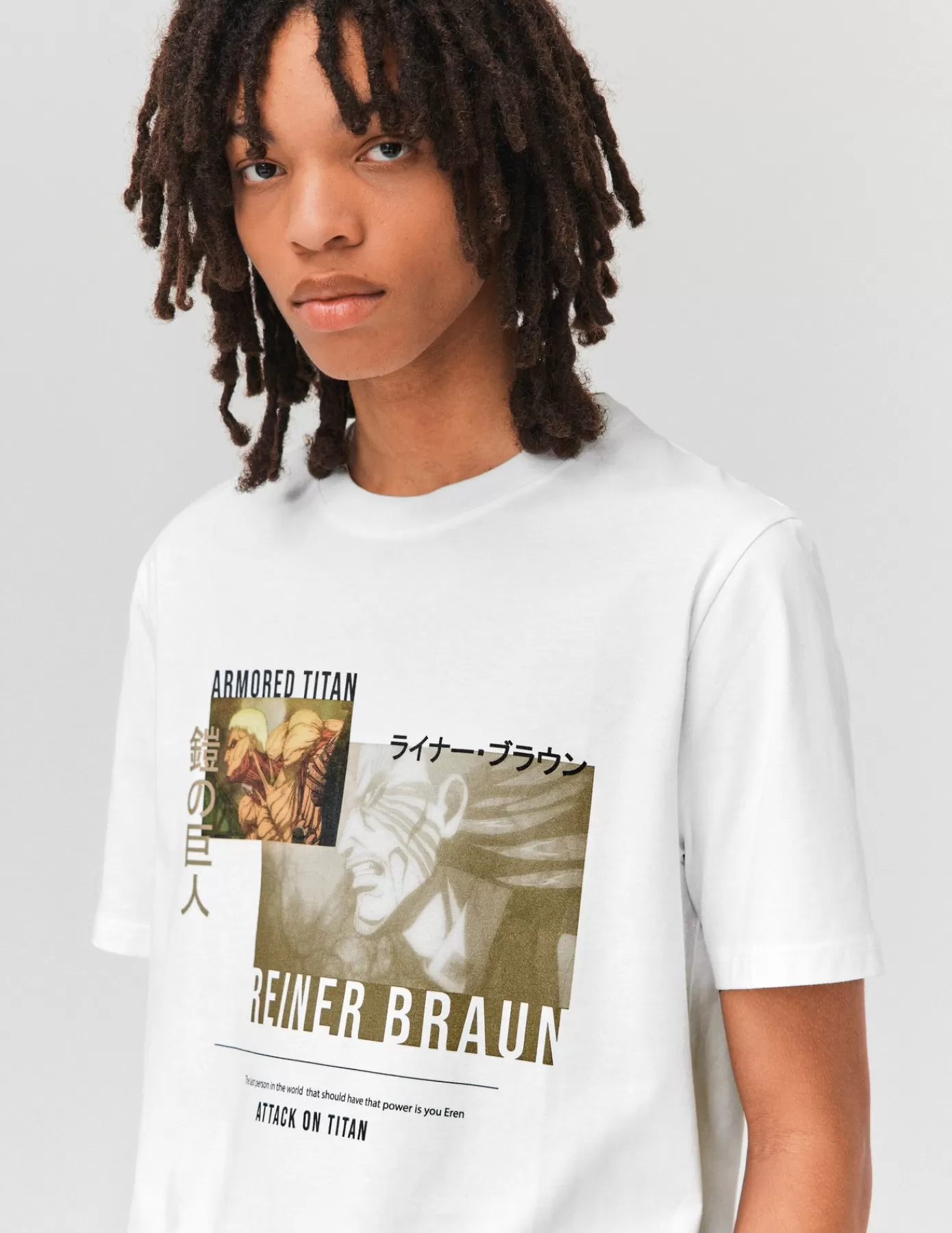 Hot BZB T-shirt collab "Attaque Des Titans" Blanc