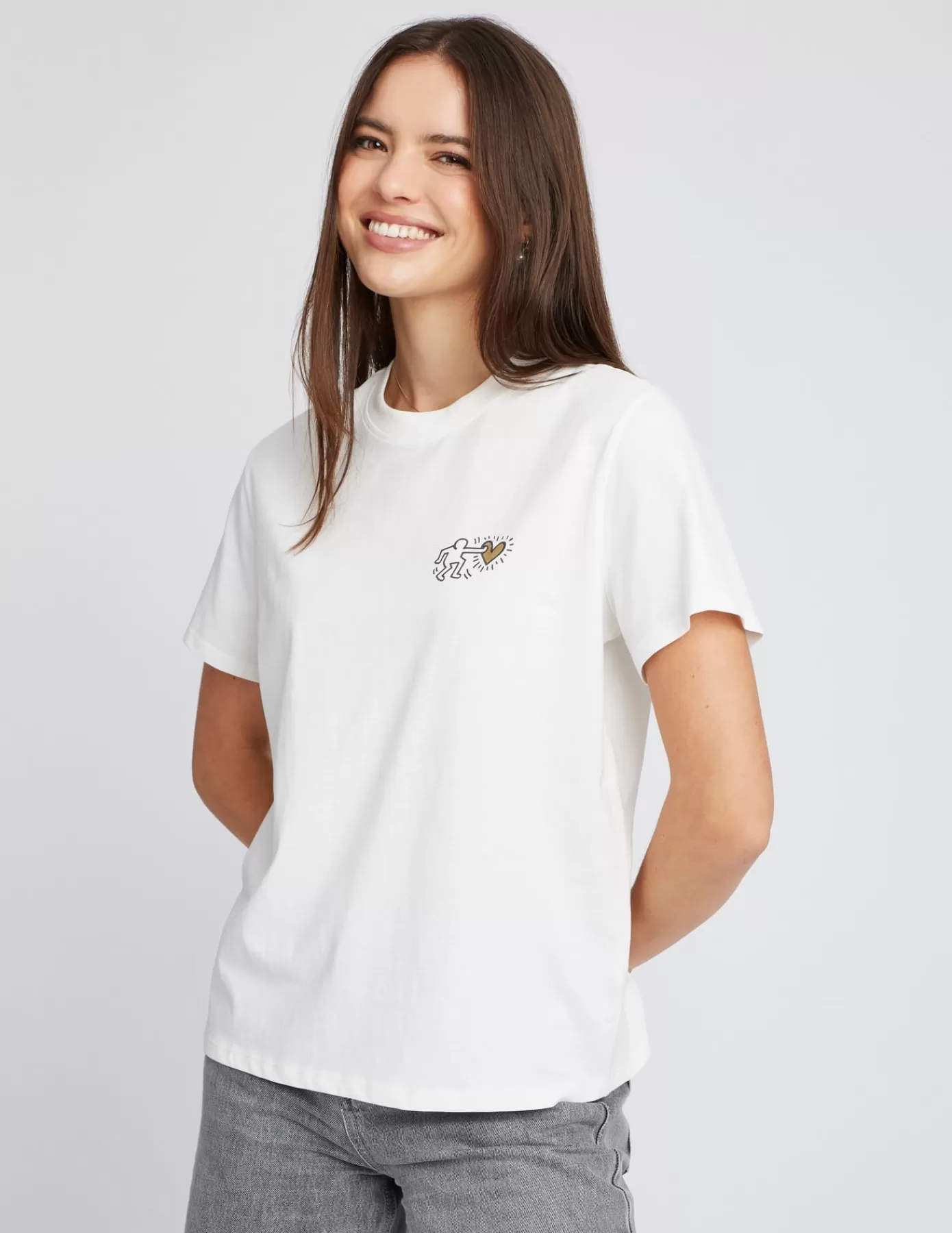 Best BZB T-shirt collab Keith Haring Blancécru