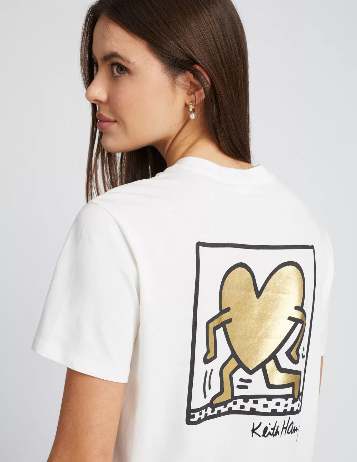 Best BZB T-shirt collab Keith Haring Blancécru