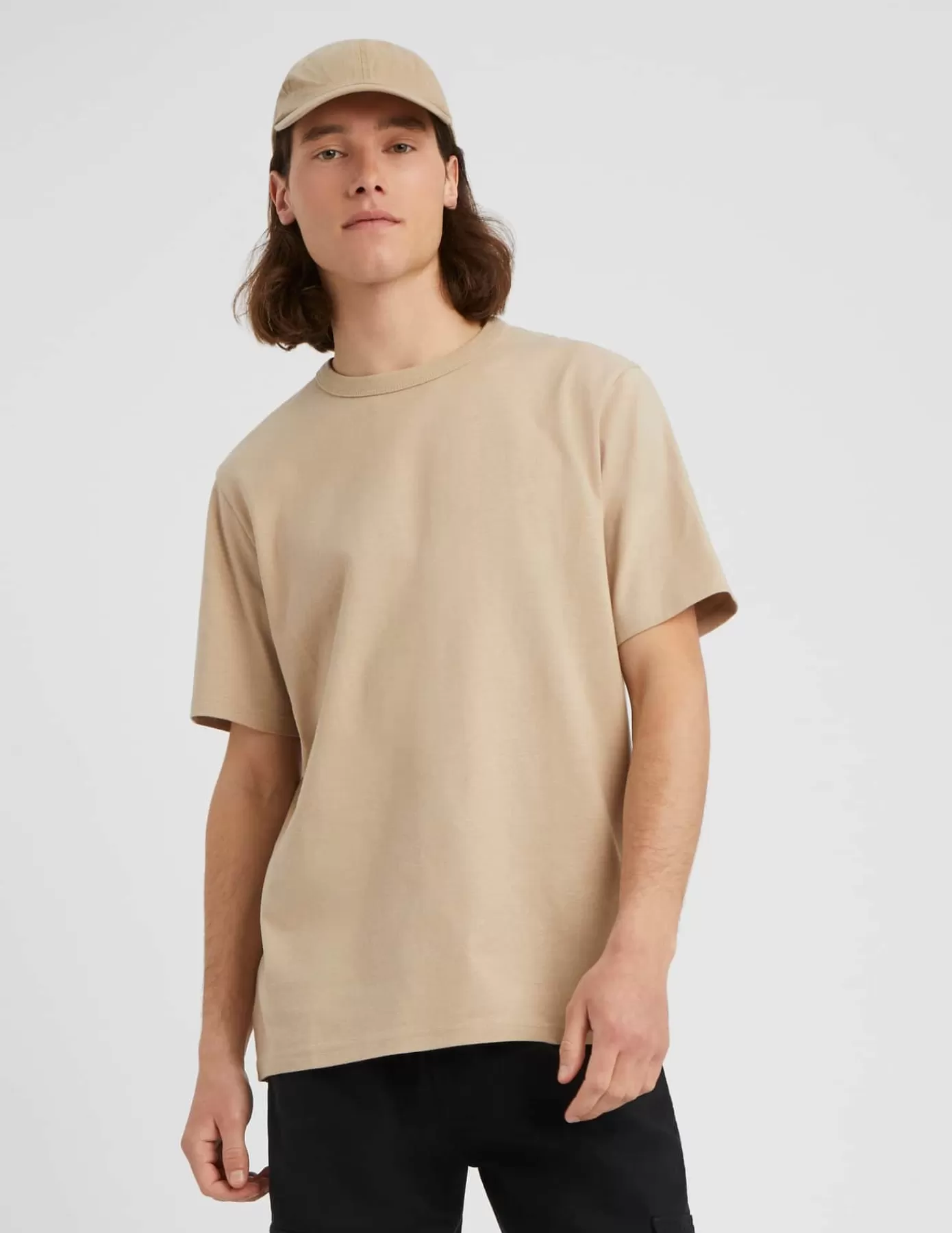 Hot BZB T-shirt coton lin Beige