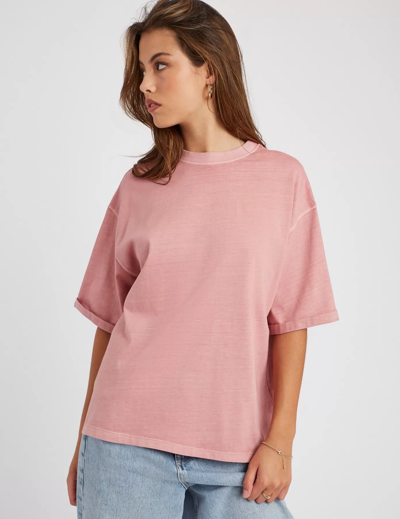 Shop BZB T-shirt délavé imprimé Rose