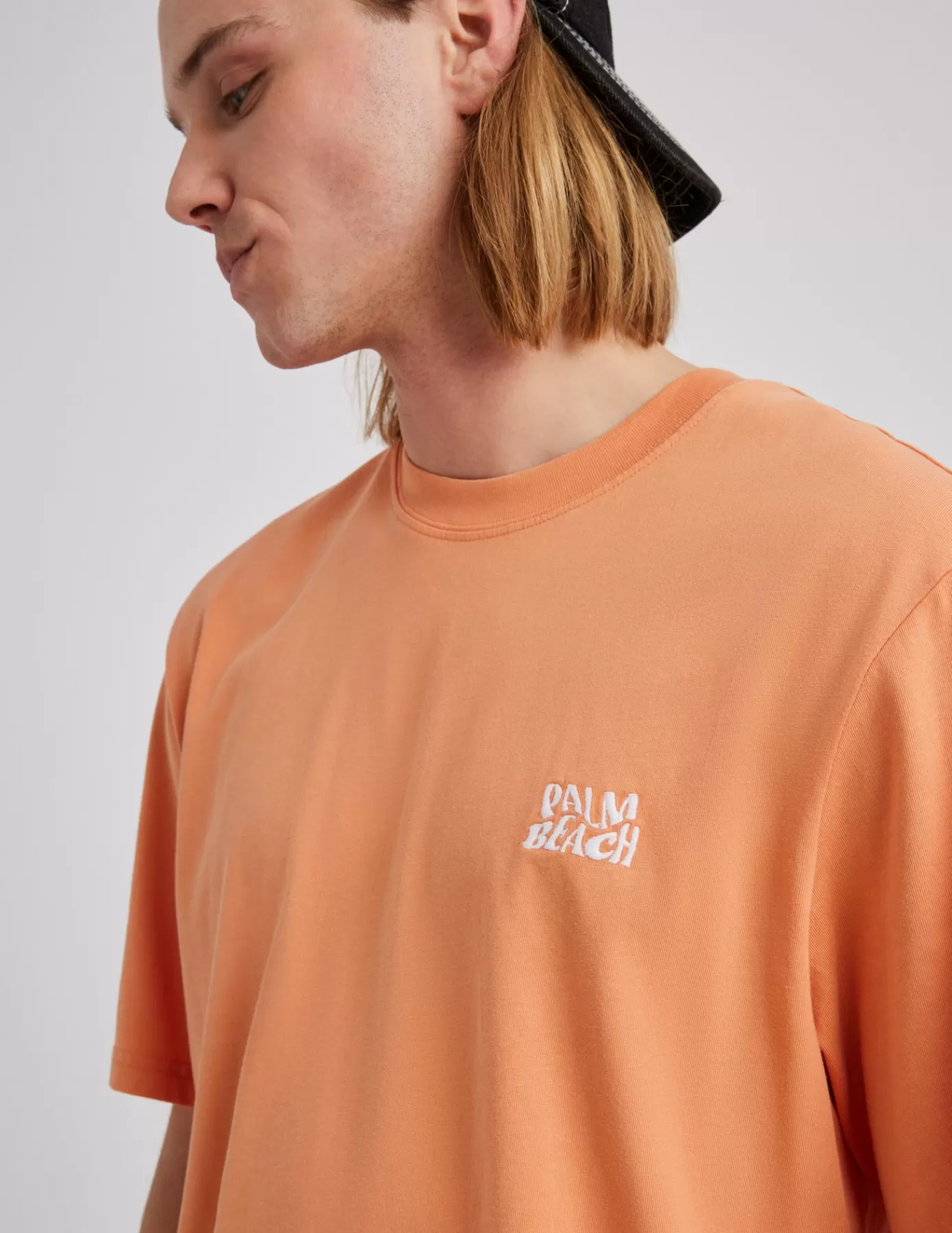 Clearance BZB T-shirt garment dye brodé Orange