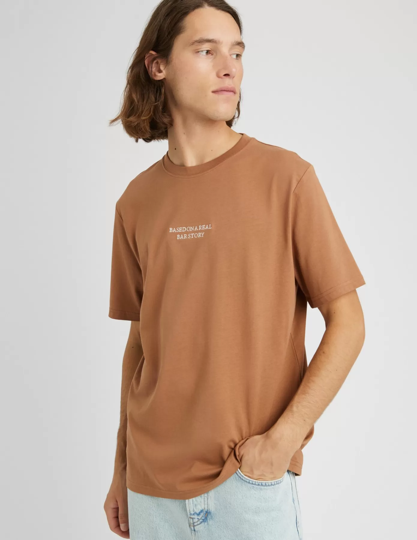 Hot BZB T-shirt imprimé Marroncaramel