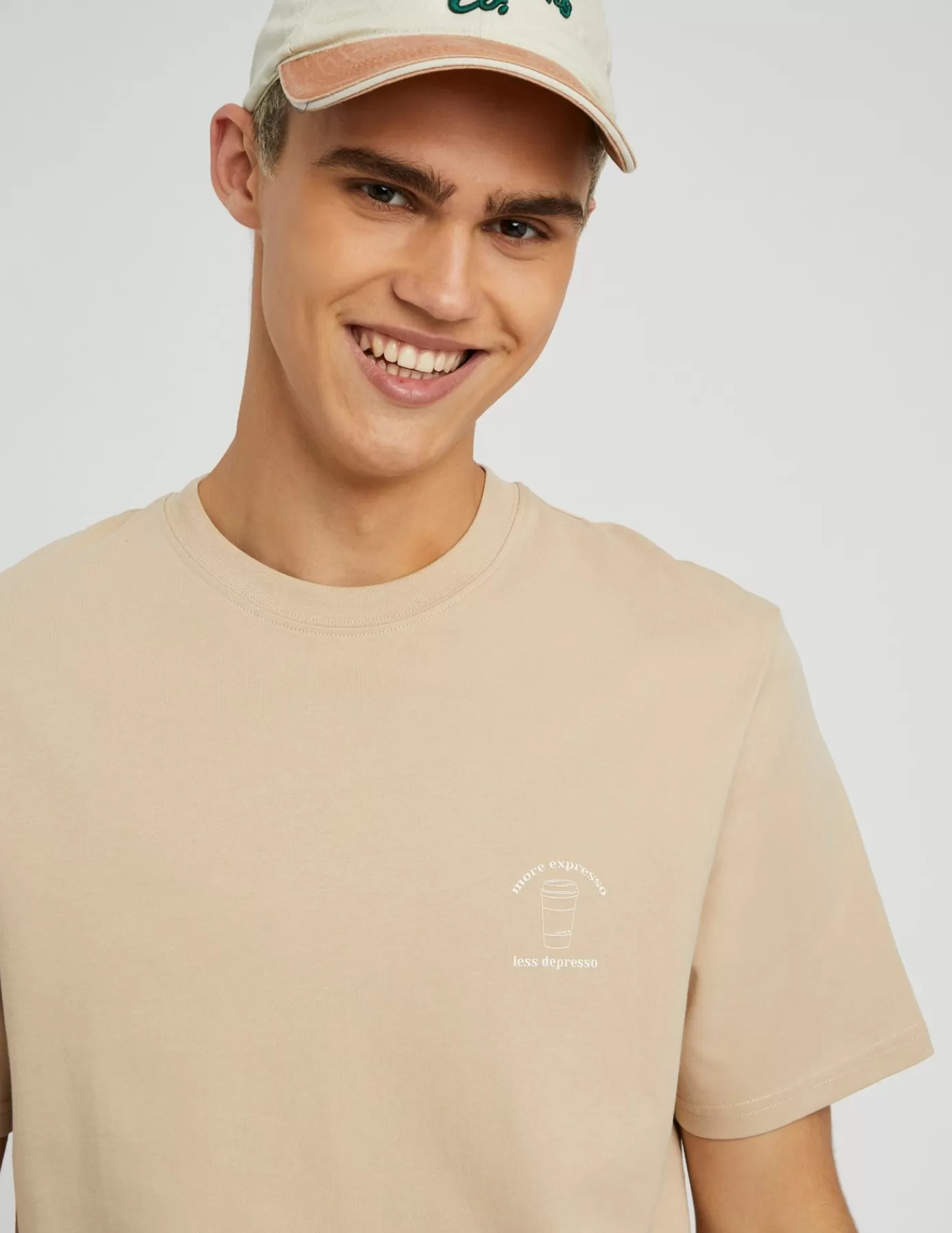 Outlet BZB T-shirt imprimé poitrine Beige