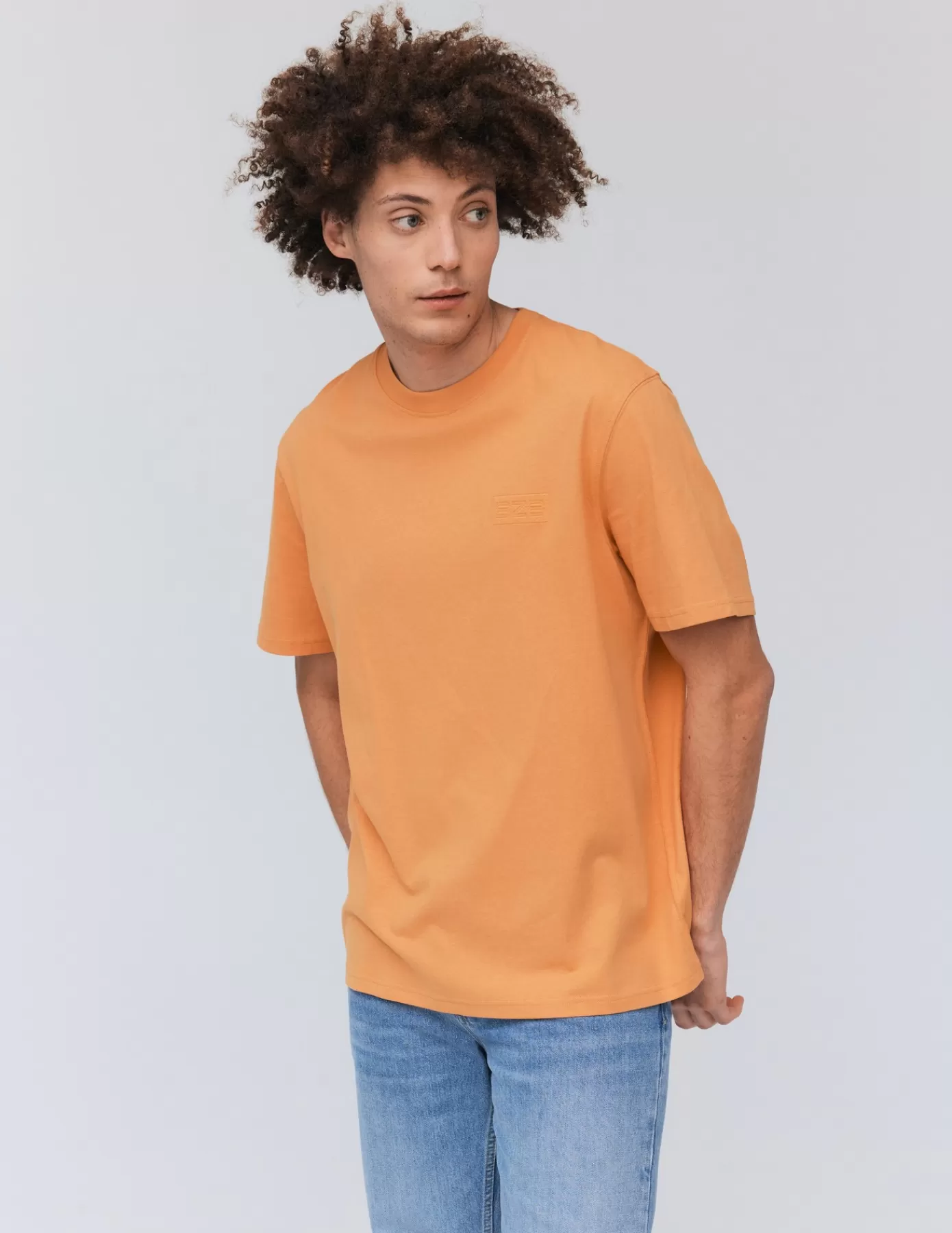 Sale BZB T-shirt loose brodé Orange