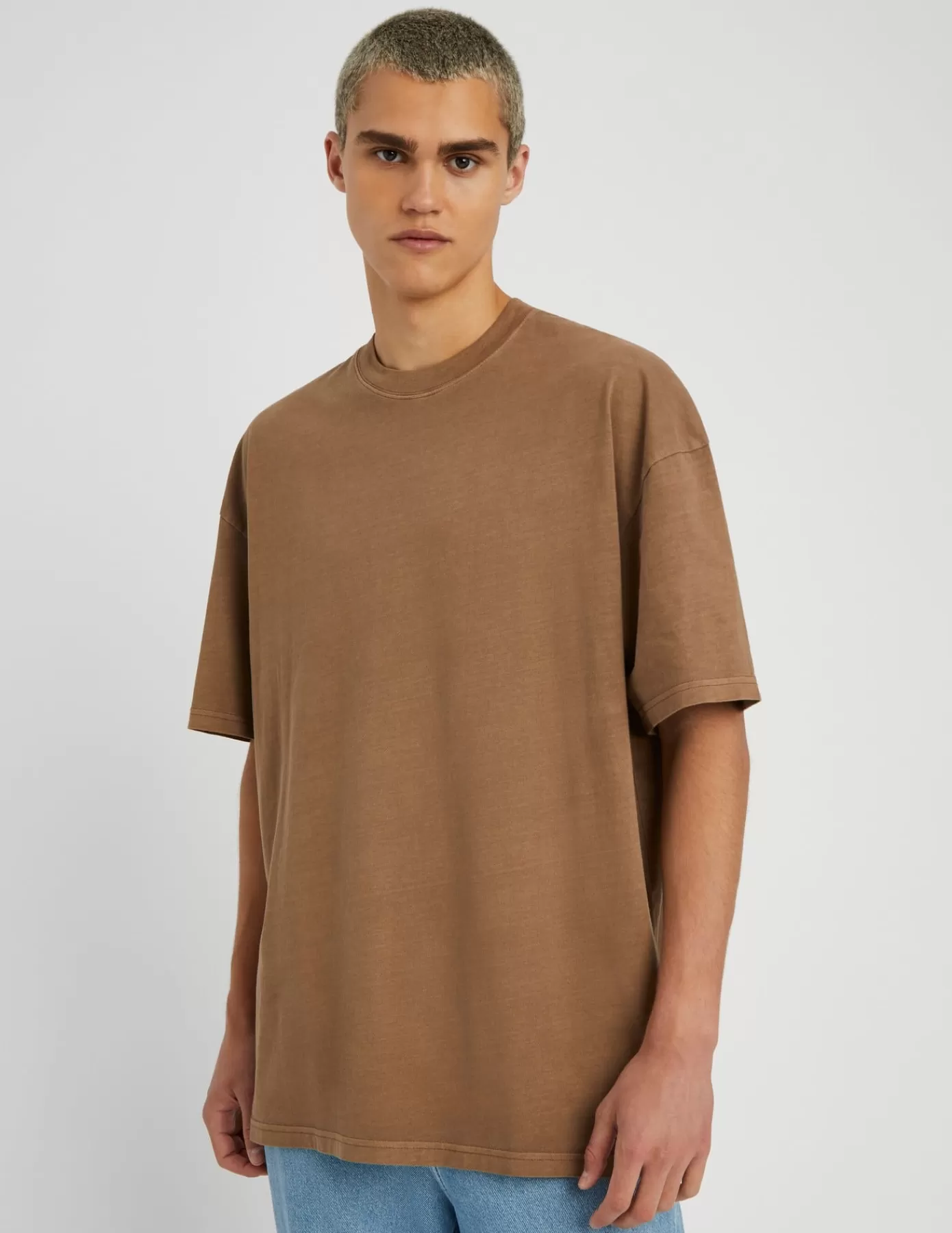 Hot BZB T-shirt oversize délavé Marron