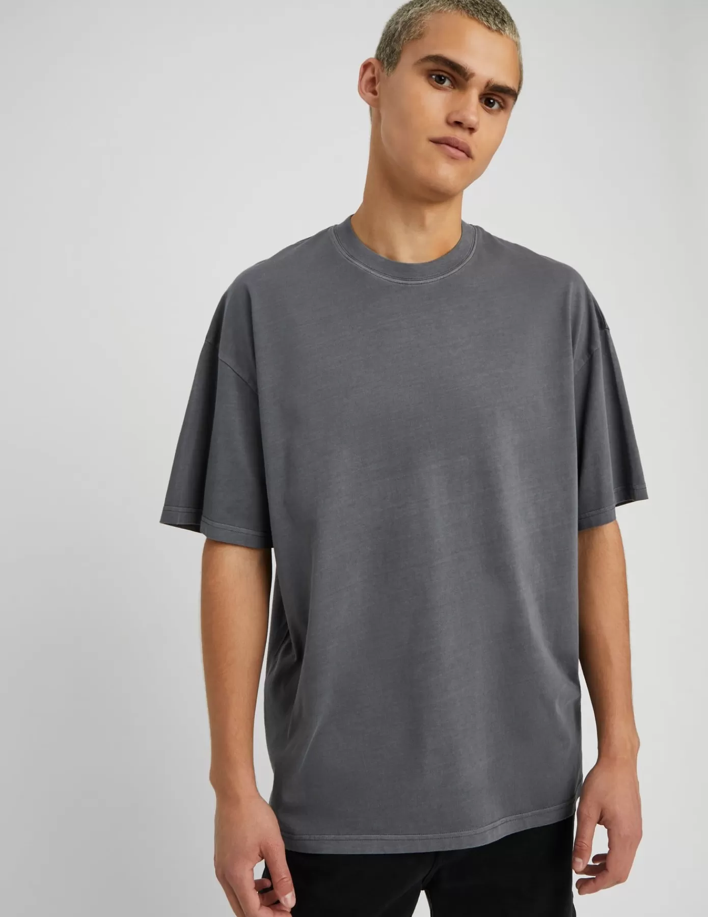 Online BZB T-shirt oversize délavé Grisfoncé