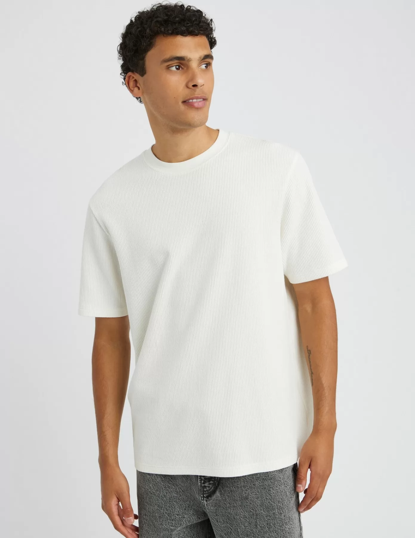 Hot BZB T-shirt texturé Blancécru