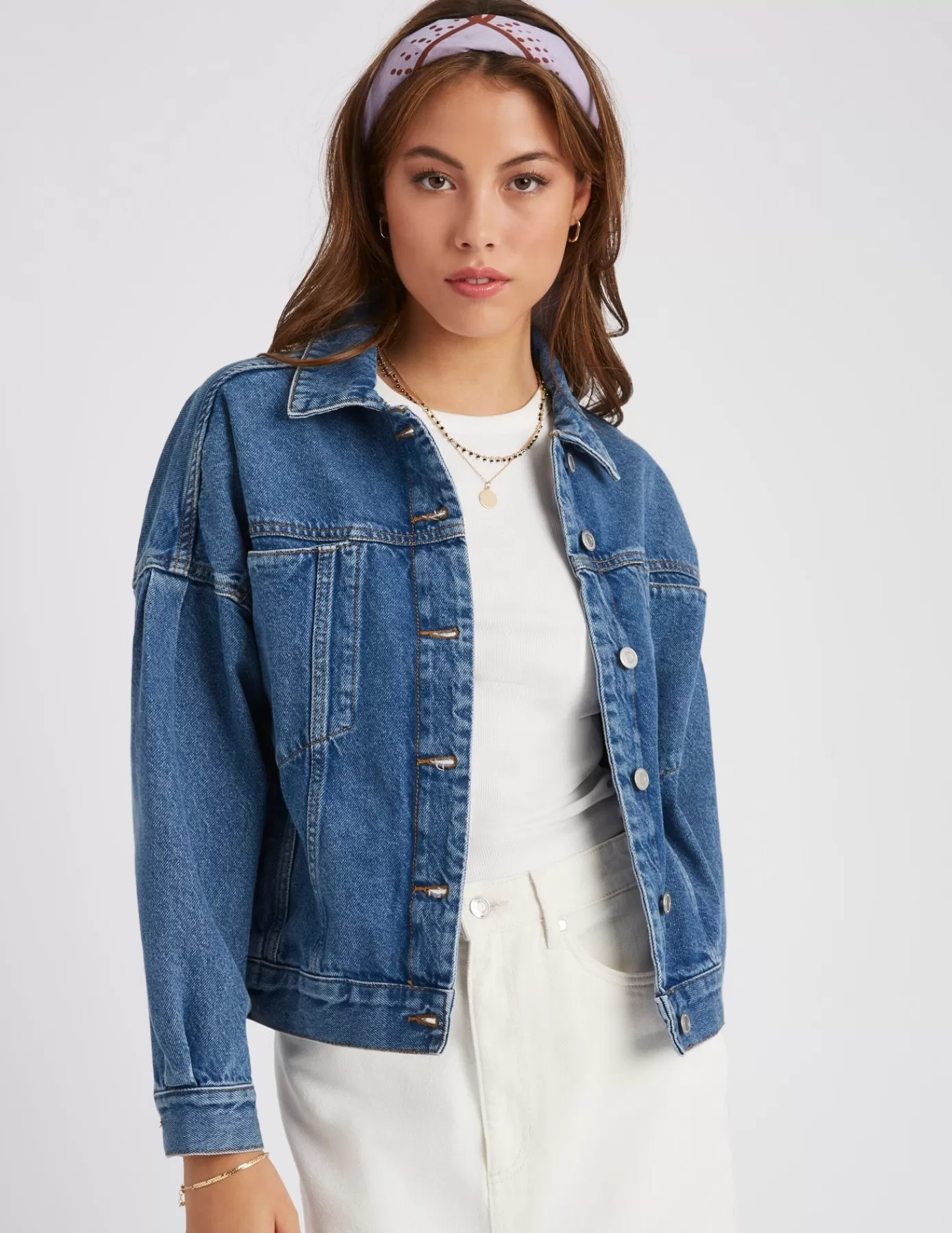 Shop BZB Veste en jean Bleumoyen